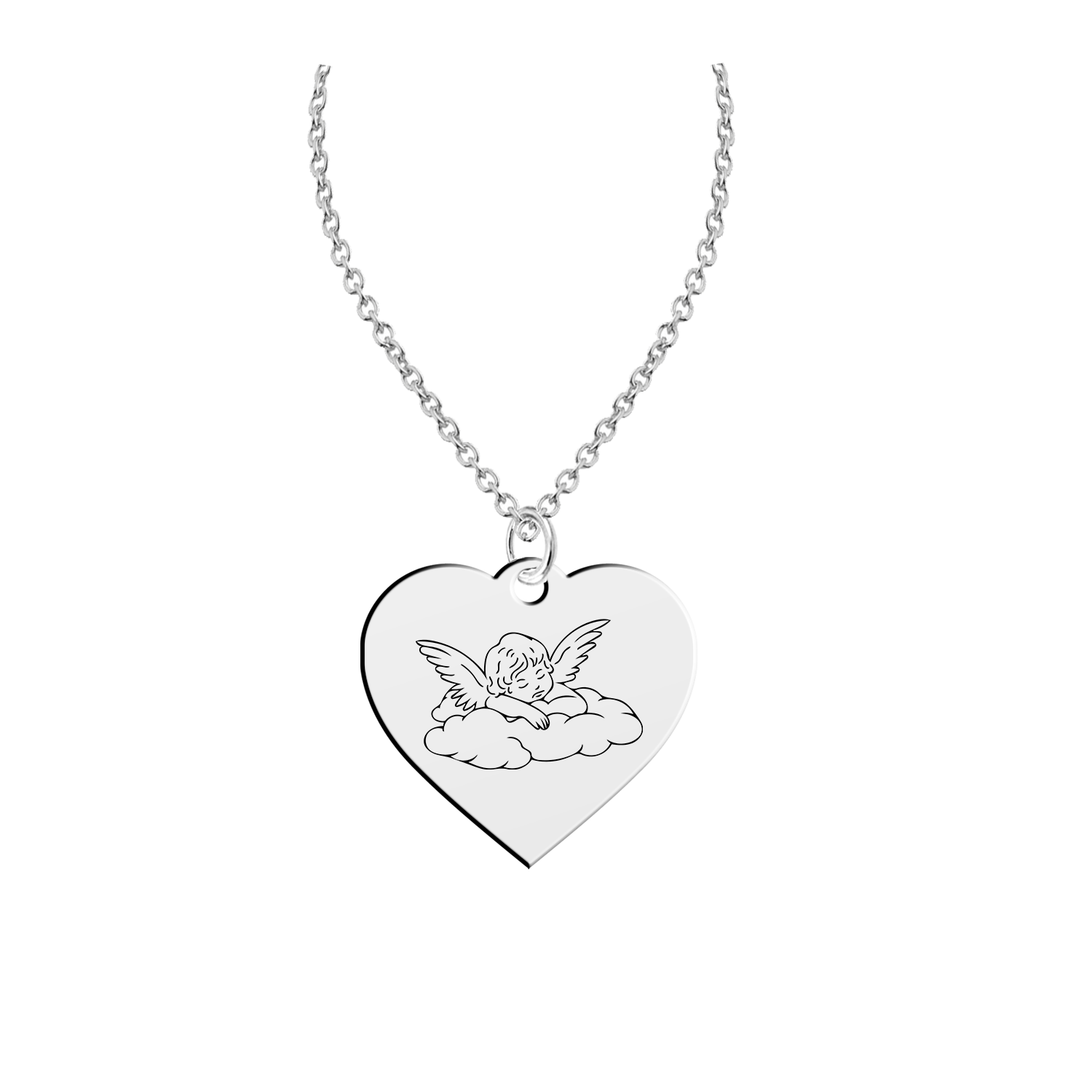 Grawerowana zawieszka na pamiątkę I Komunii Świętej - anioł