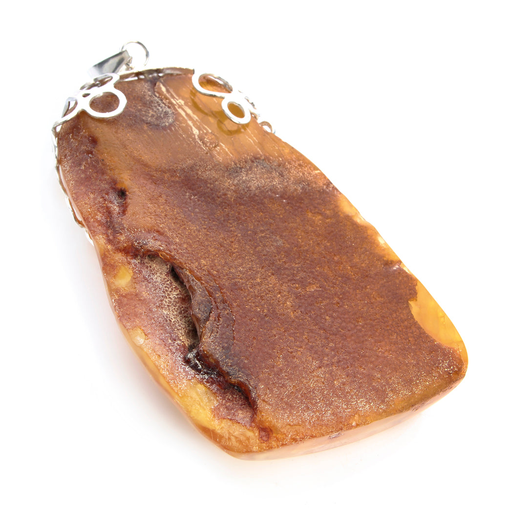 Wyjątkowy bardzo duży wisior z bursztynem naturalnym