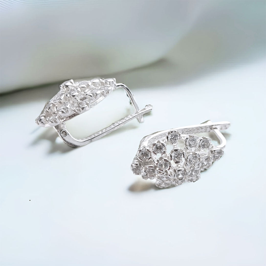 Kolczyki owalne różyczki