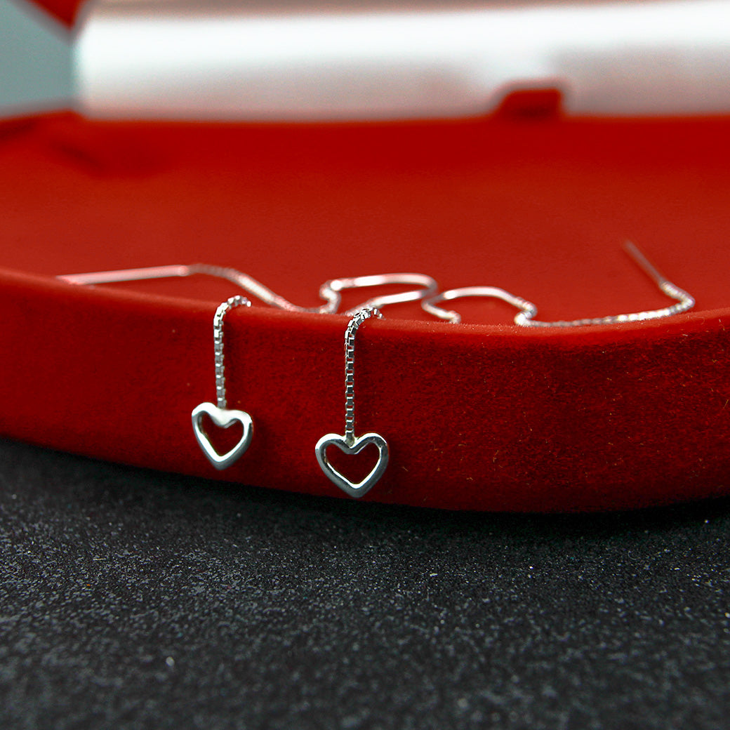 Kolczyki przekładane podwójne serca