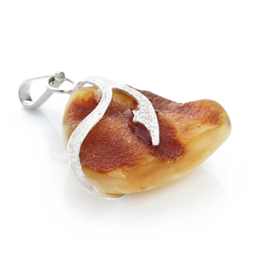 Wisior z naturalnym bursztynem