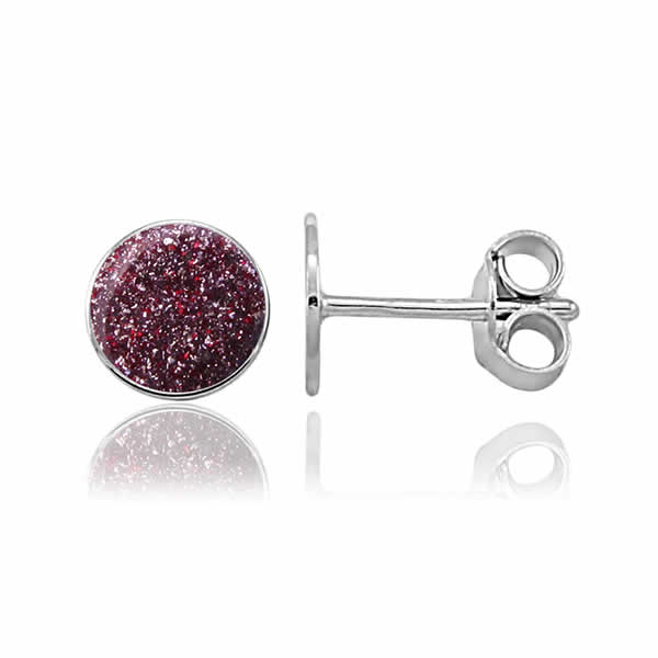 Kolczyki celebrytki 7mm różowe