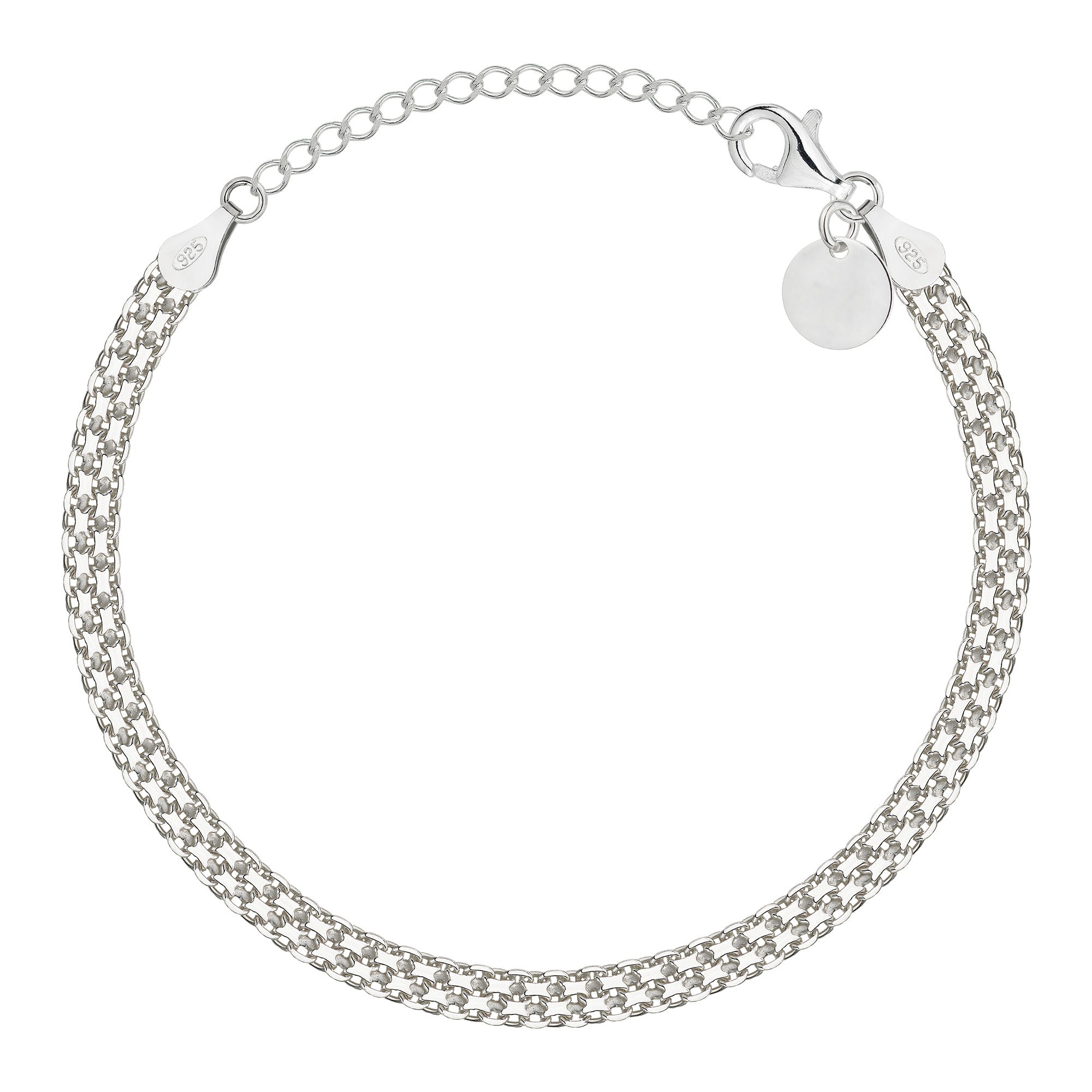 Bransoletka srebrna bismark 4,5mm pr. 925