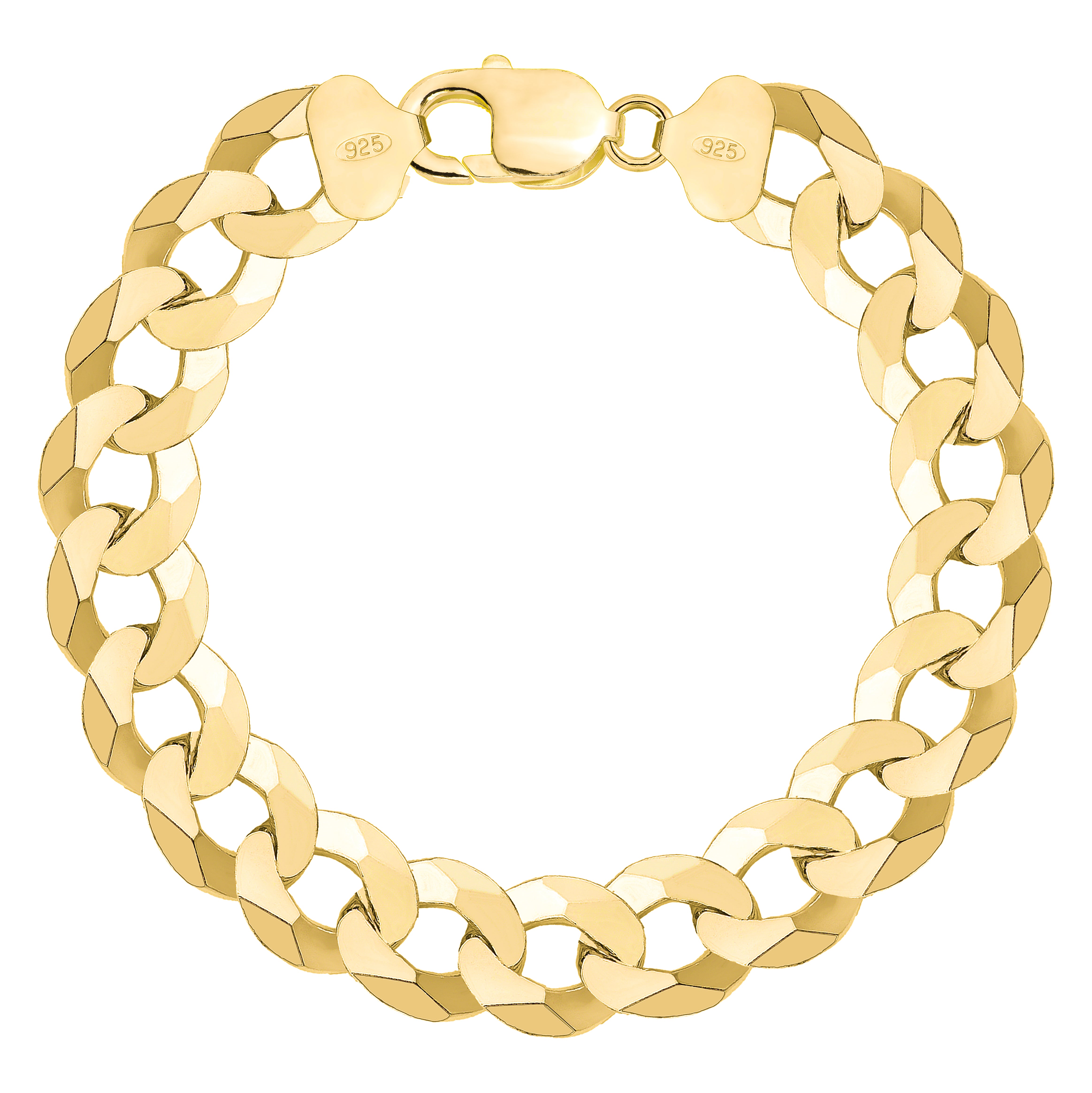 Bransoletka pozłacana srebrna pancerka 12,5mm pr. 925