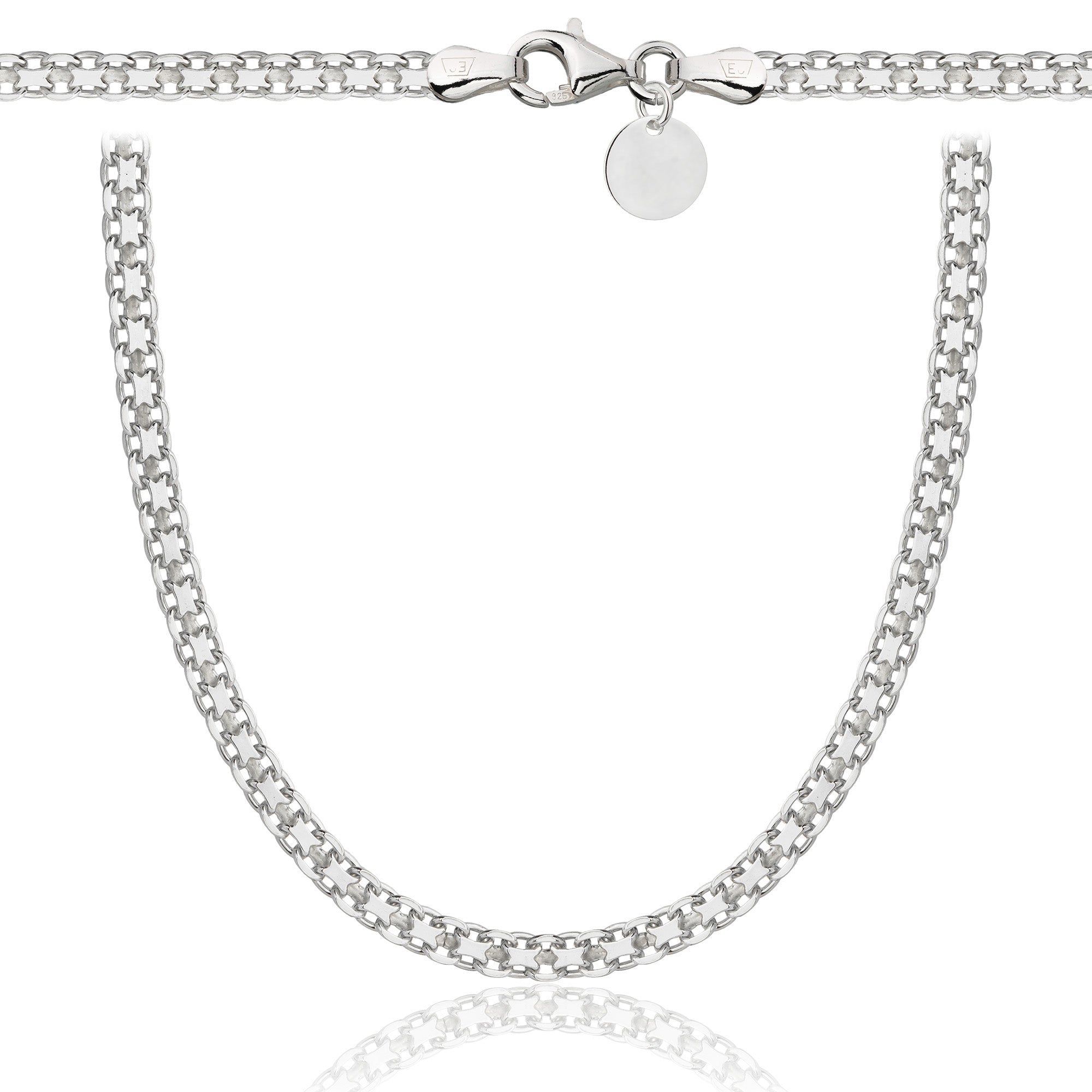 Łańcuszek srebrny bismark 3mm pr. 925