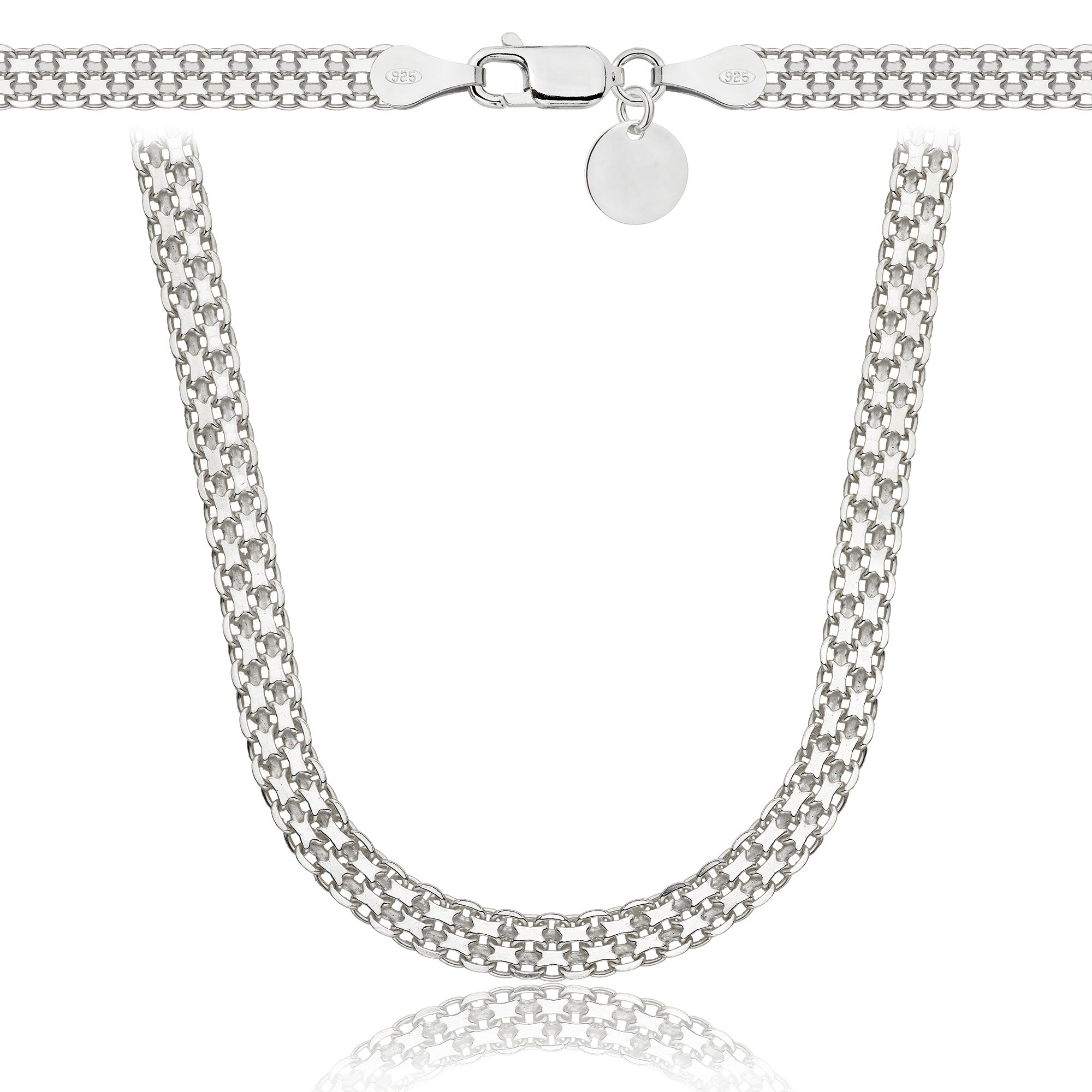 Łańcuszek srebrny bismark 4,5mm pr. 925