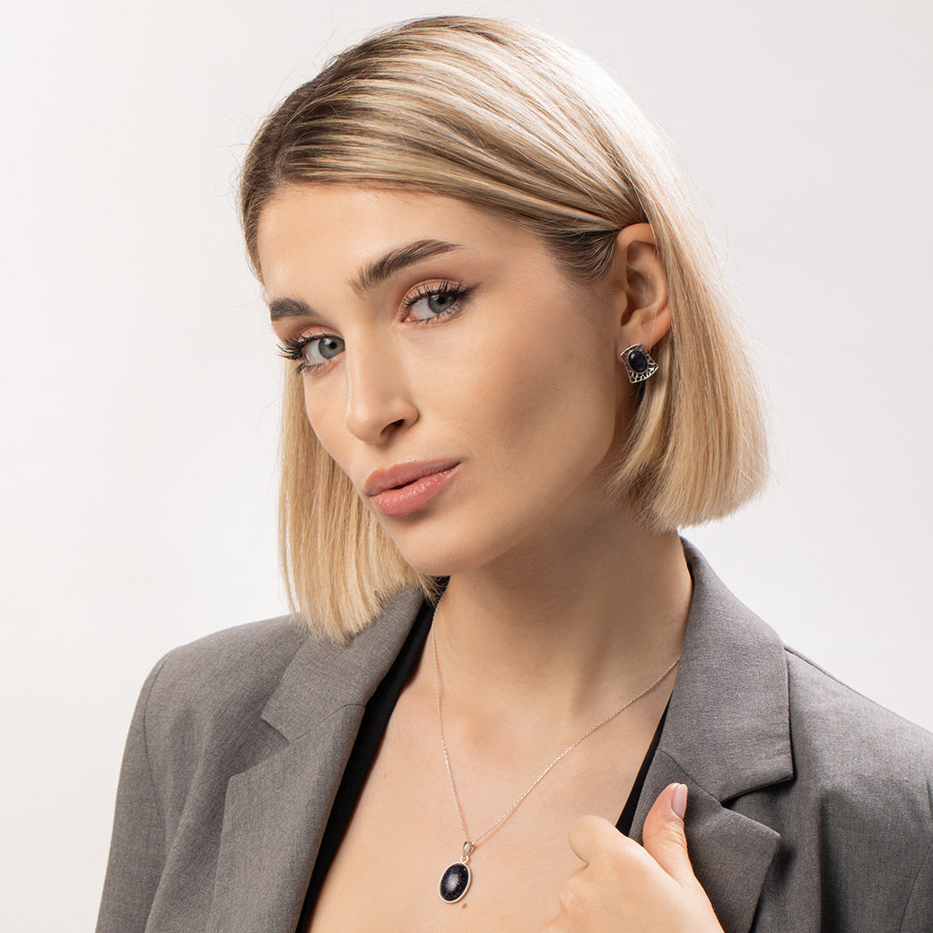 Owalny wisiorek z nocą kairu 18x12mm Elegancka Alicja