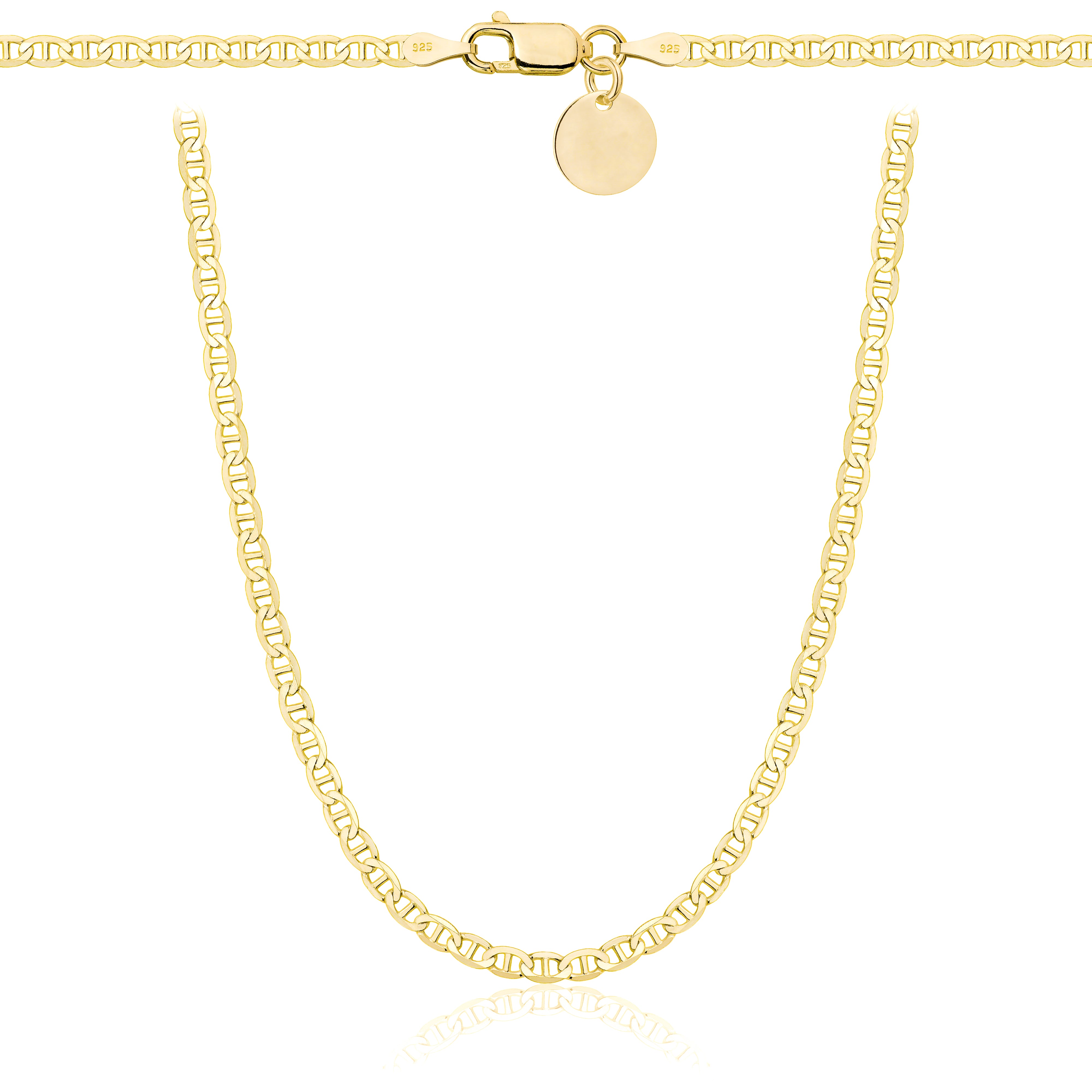 Łańcuszek pozłacany srebrny gucci 2,6 mm pr. 925