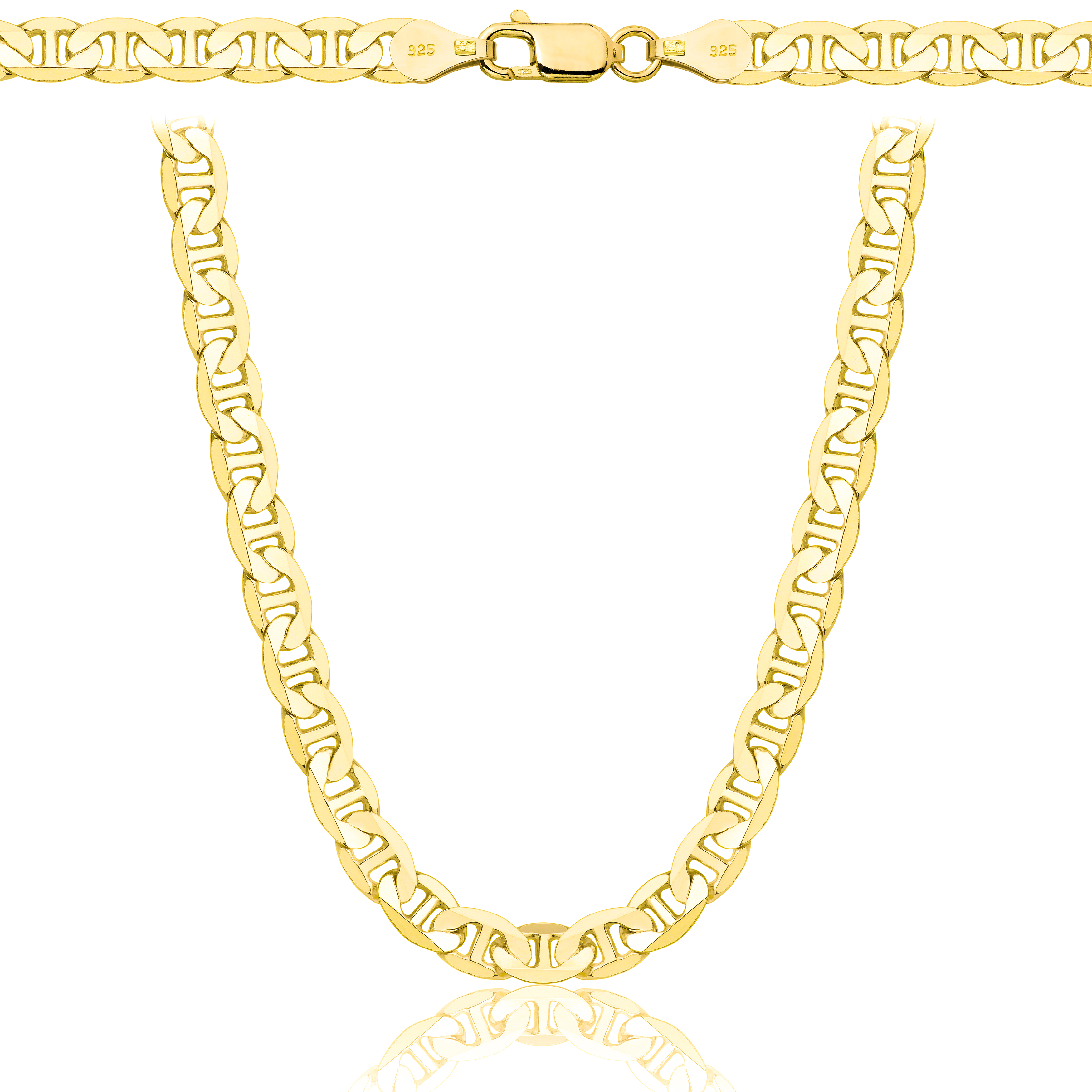 Łańcuszek pozłacany srebrny gucci 5,5 mm pr. 925