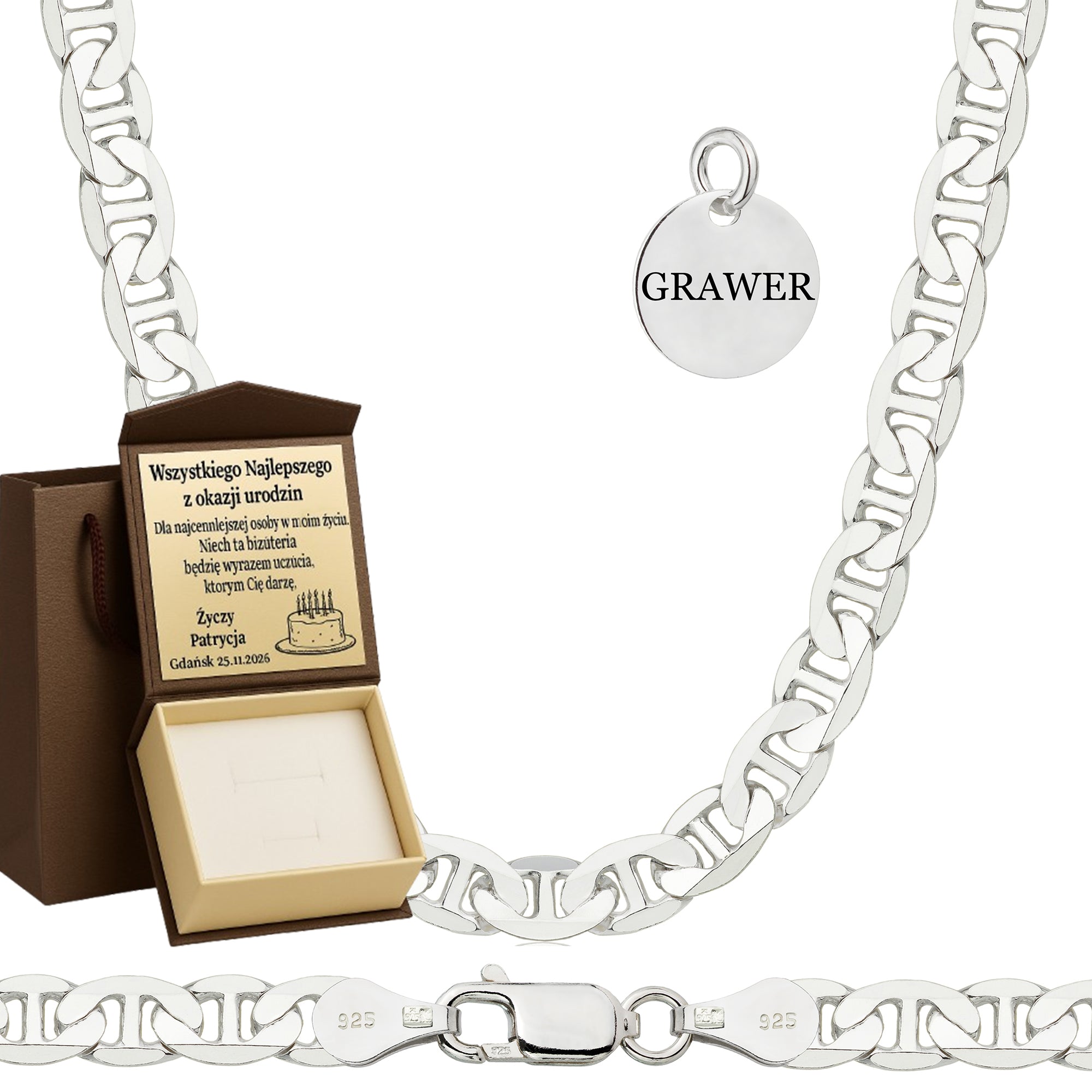 Łańcuszek srebrny gucci 5,5 mm pr. 925