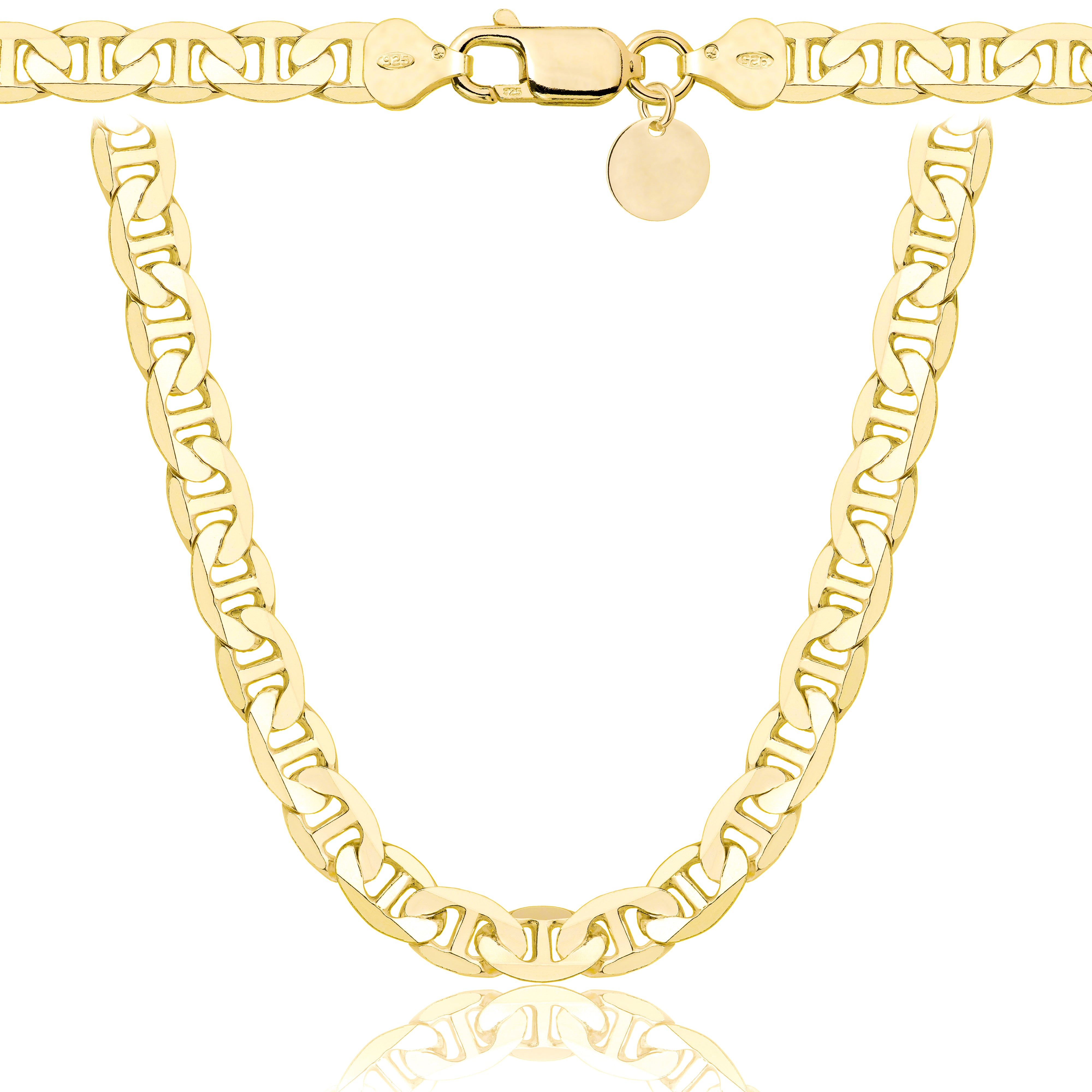 Łańcuszek pozłacany srebrny gucci 6,5 mm pr. 925