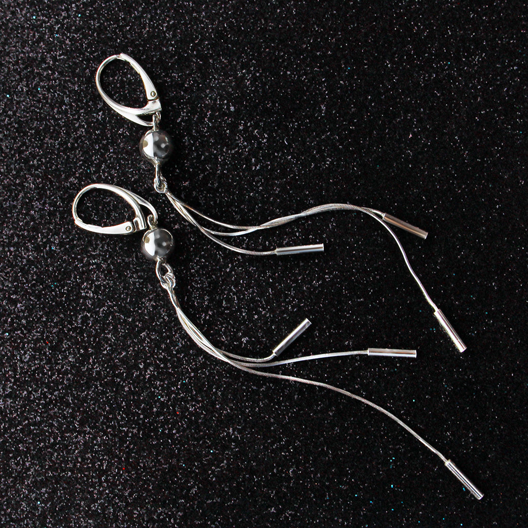 Kolczyki wiszące łańcuszki 11 cm