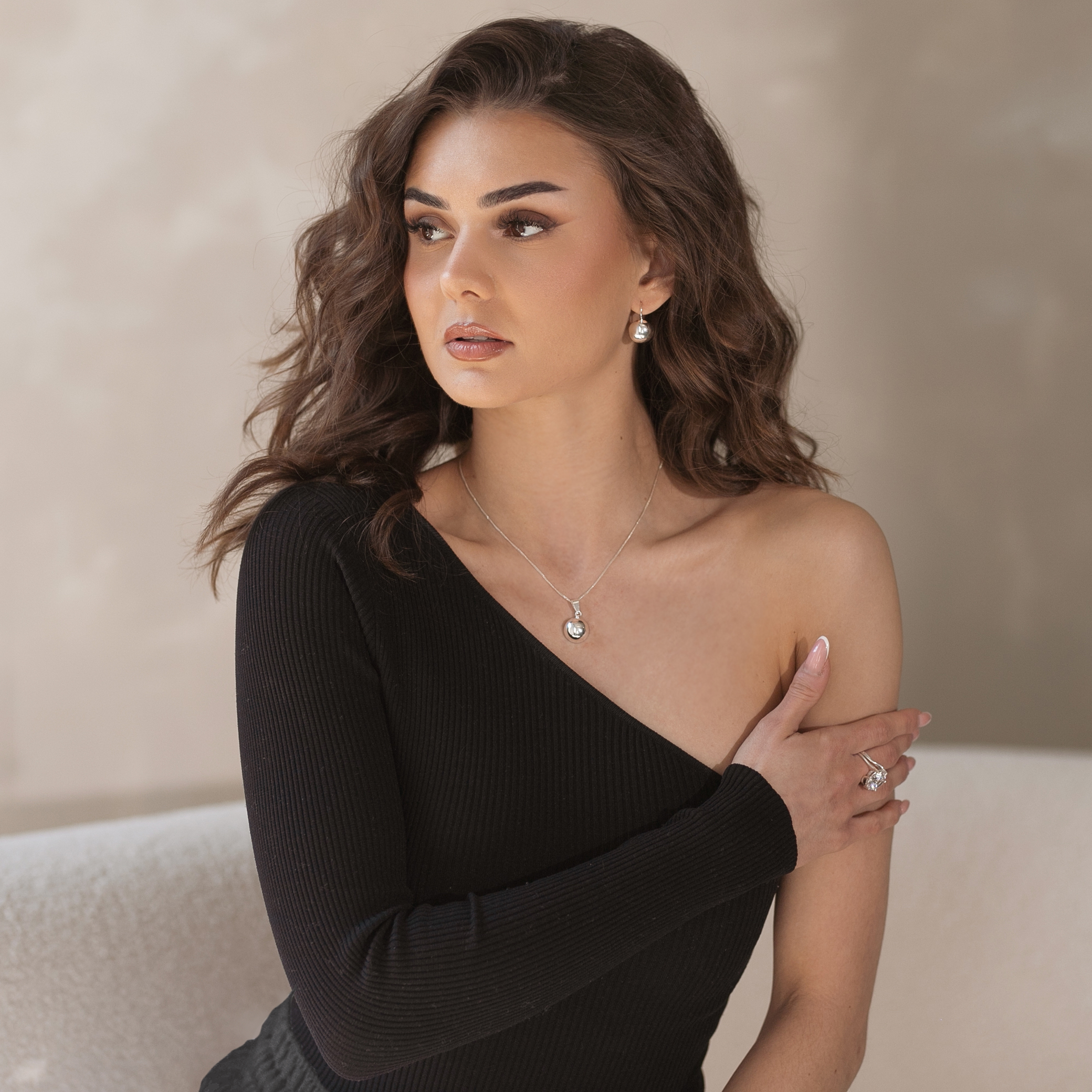 Kolczyki półkule 15mm