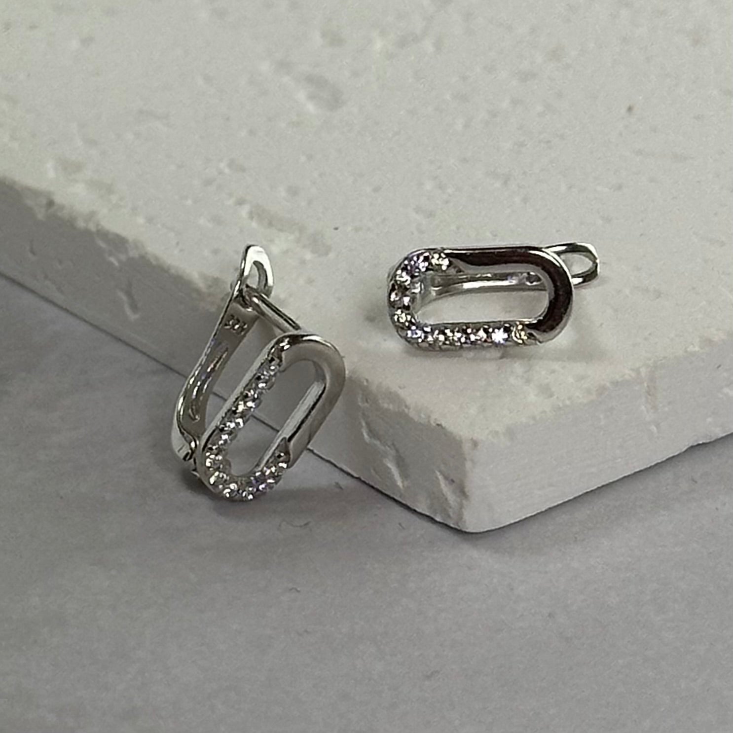 Kolczyki owalne z cyrkoniami