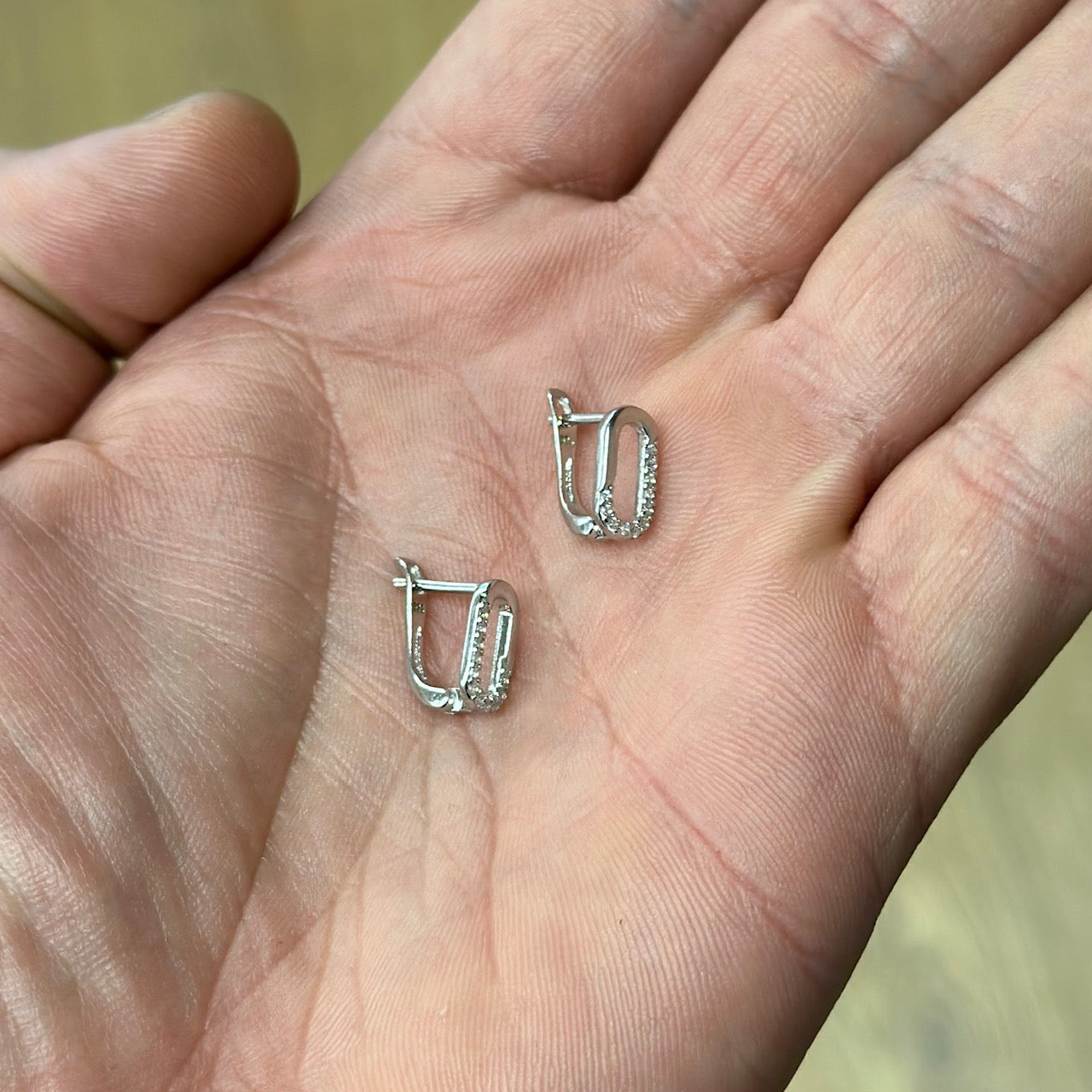 Kolczyki owalne z cyrkoniami