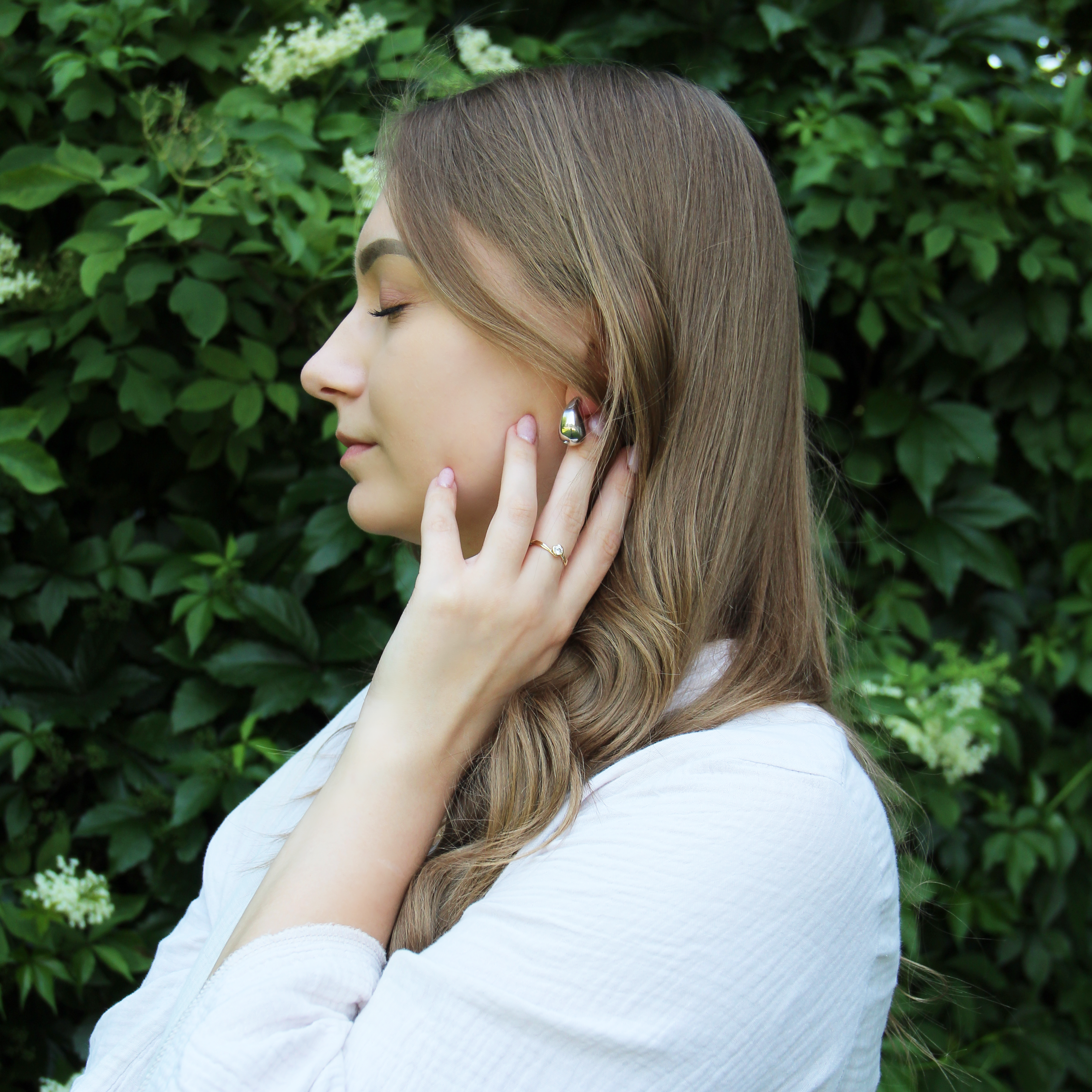 Kolczyki krople otwarte 2,1 cm