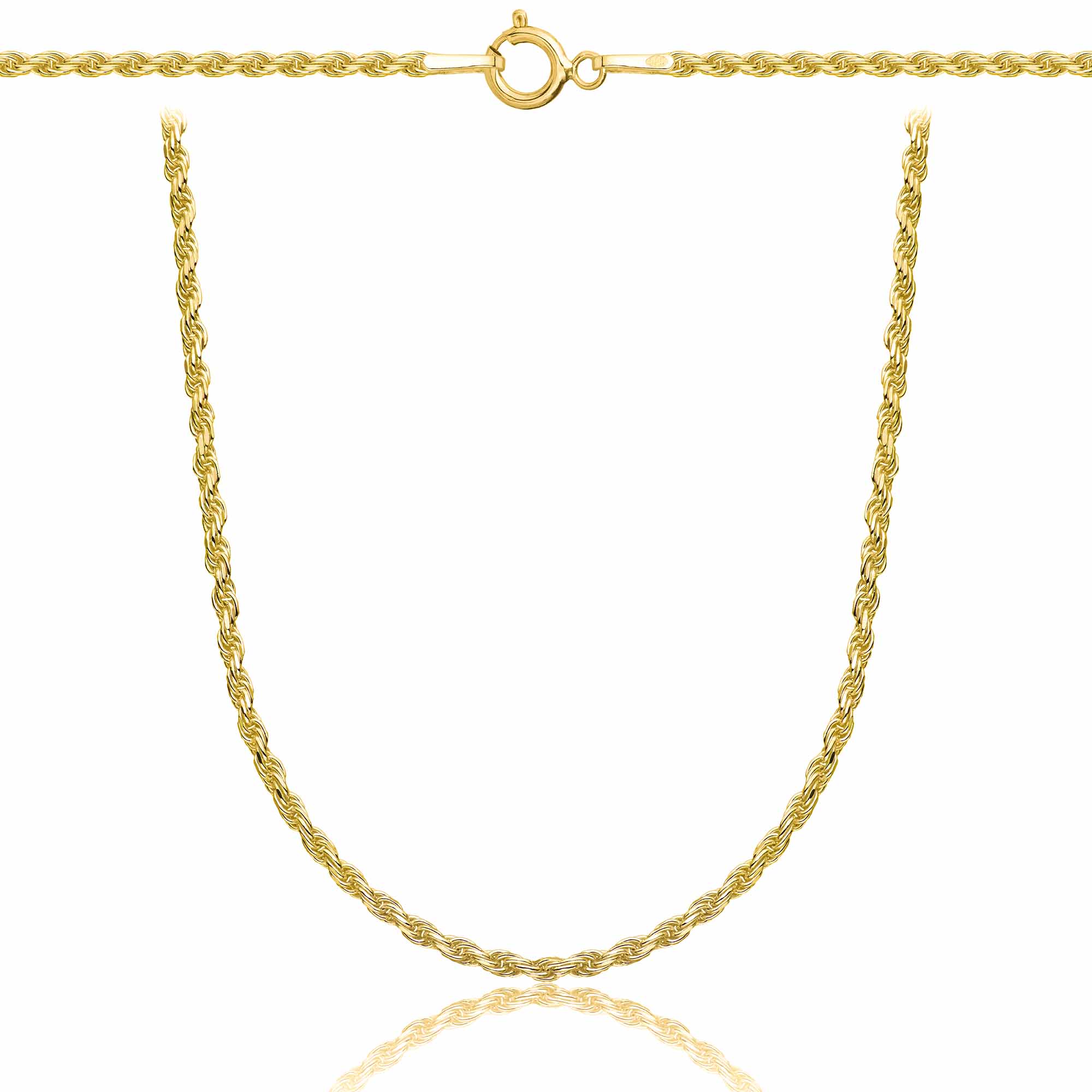 Łańcuszek pozłacany srebrny kordel 1,6mm pr. 925 585