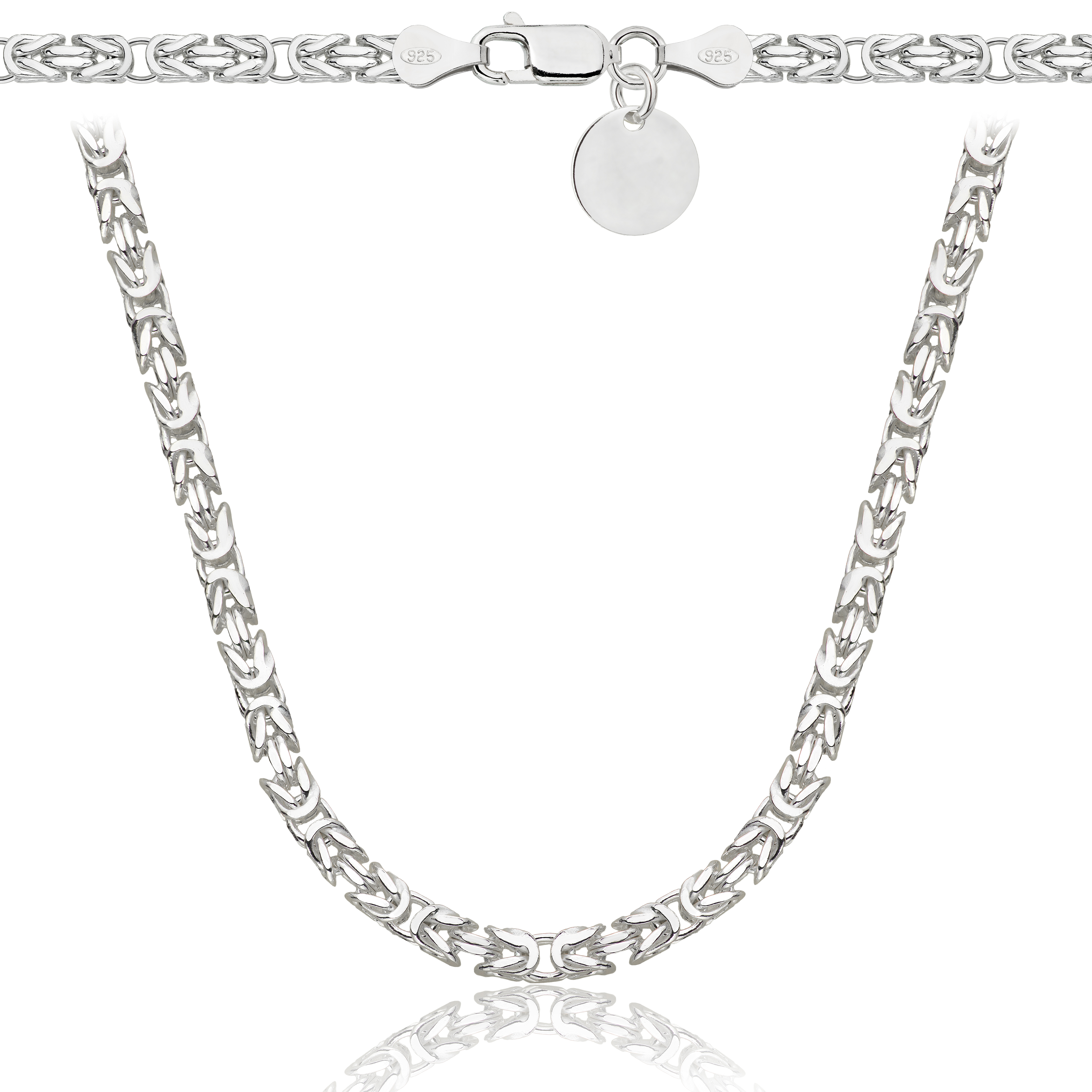 Łańcuszek srebrny królewski 3 mm pr. 925