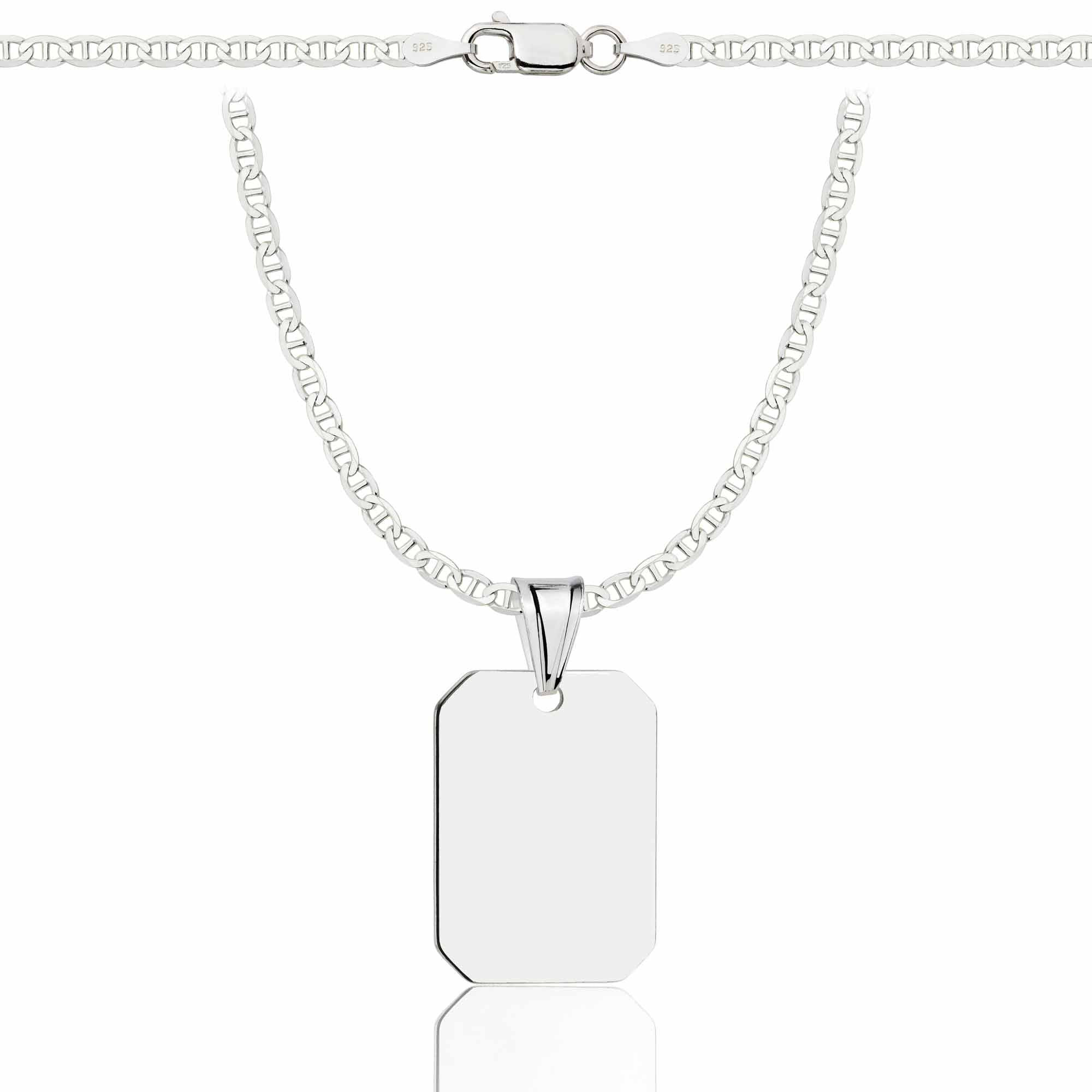 Łańcuszek srebrny z nieśmiertelnikiem gucci 2,6mm pr. 925