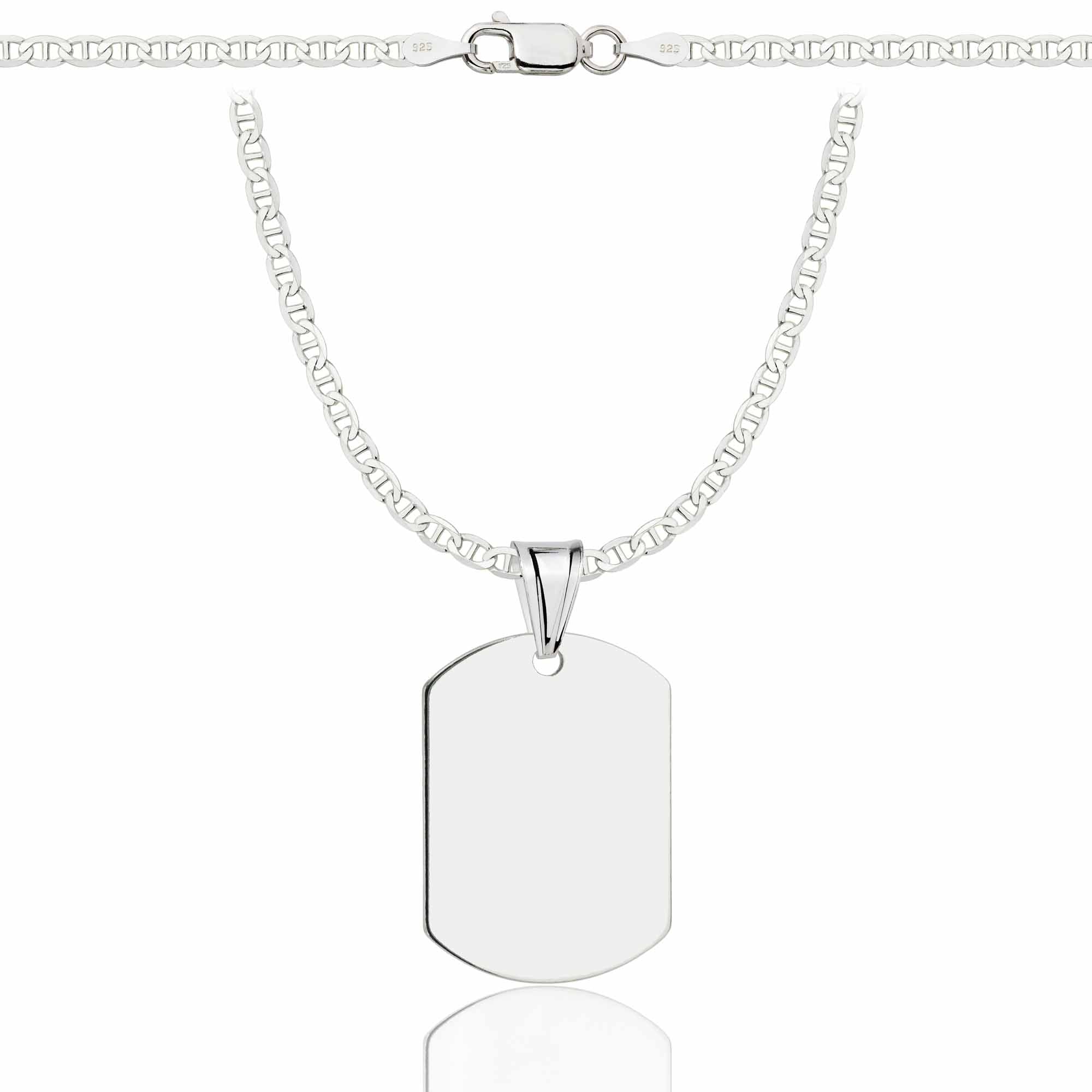 Łańcuszek srebrny z nieśmiertelnikiem gucci 2,6mm pr. 925