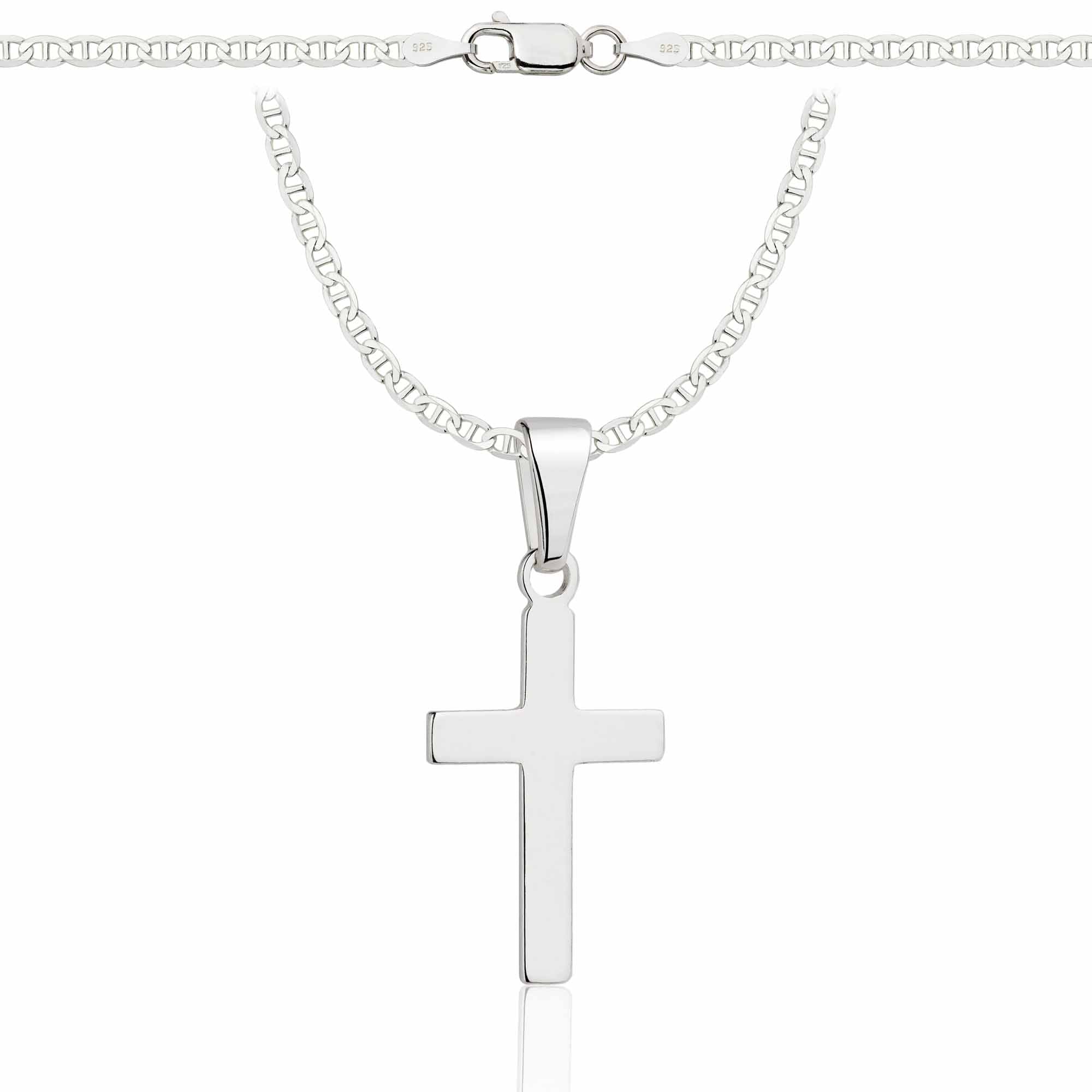 Łańcuszek srebrny z krzyżykiem gucci 2,6mm pr. 925