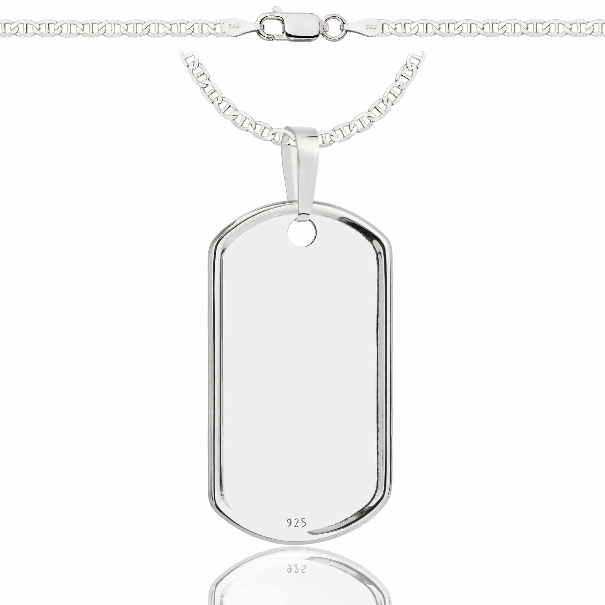 Łańcuszek srebrny z nieśmiertelnikiem gucci 2,6mm pr. 925