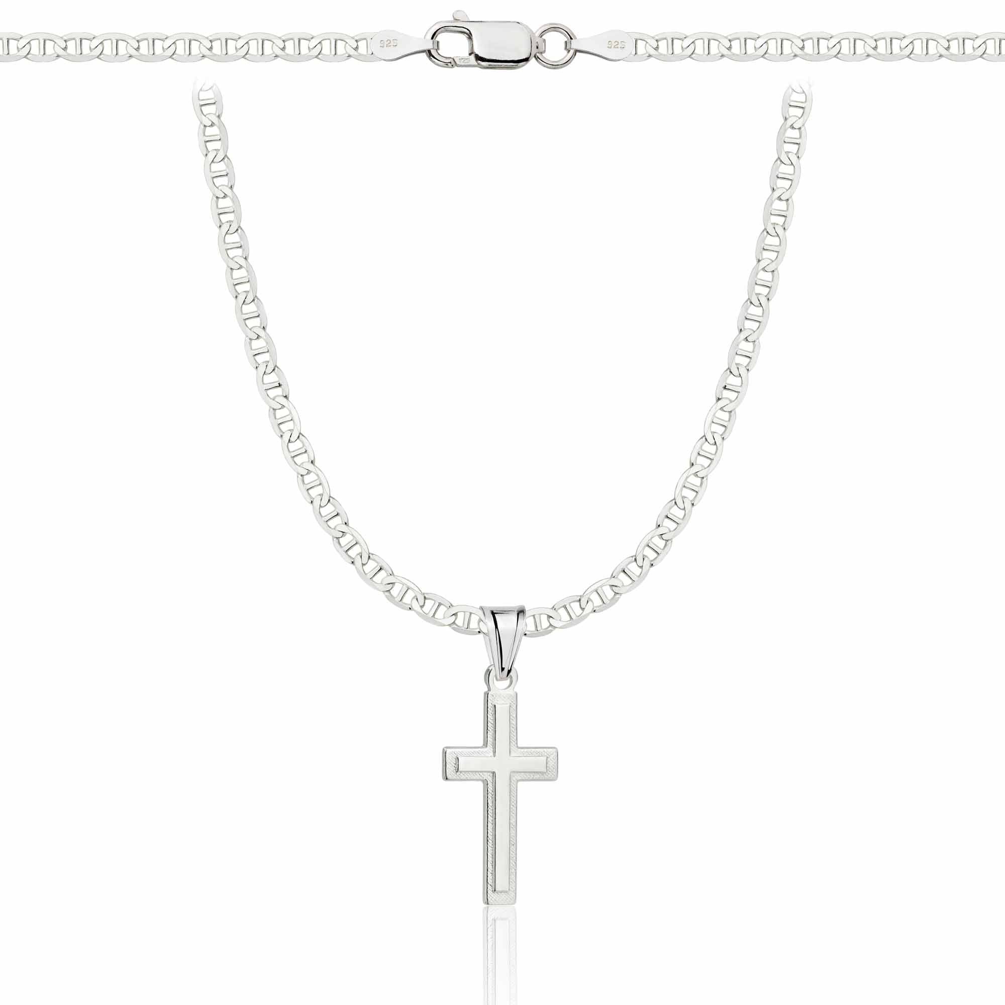 Łańcuszek srebrny z krzyżykiem gucci 2,6mm pr. 925