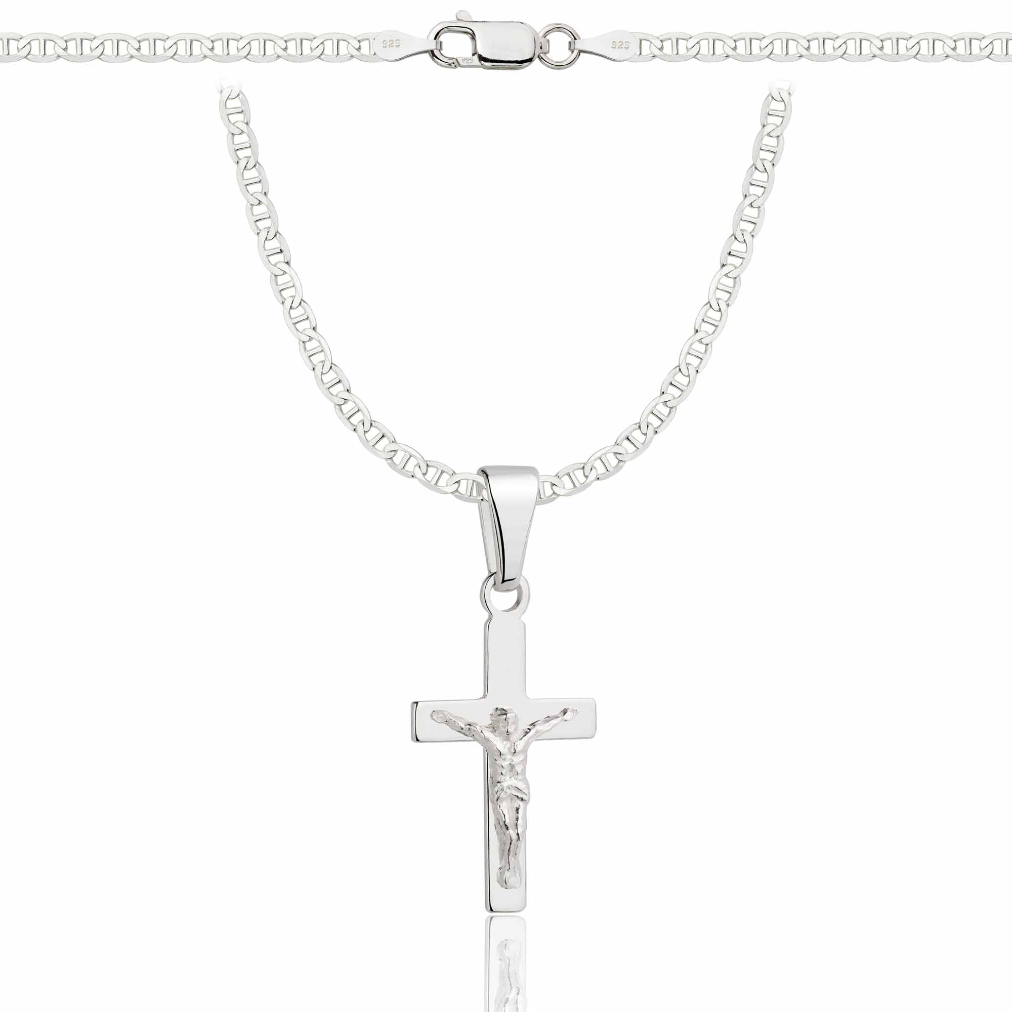 Łańcuszek srebrny z krzyżykiem gucci 2,6mm pr. 925