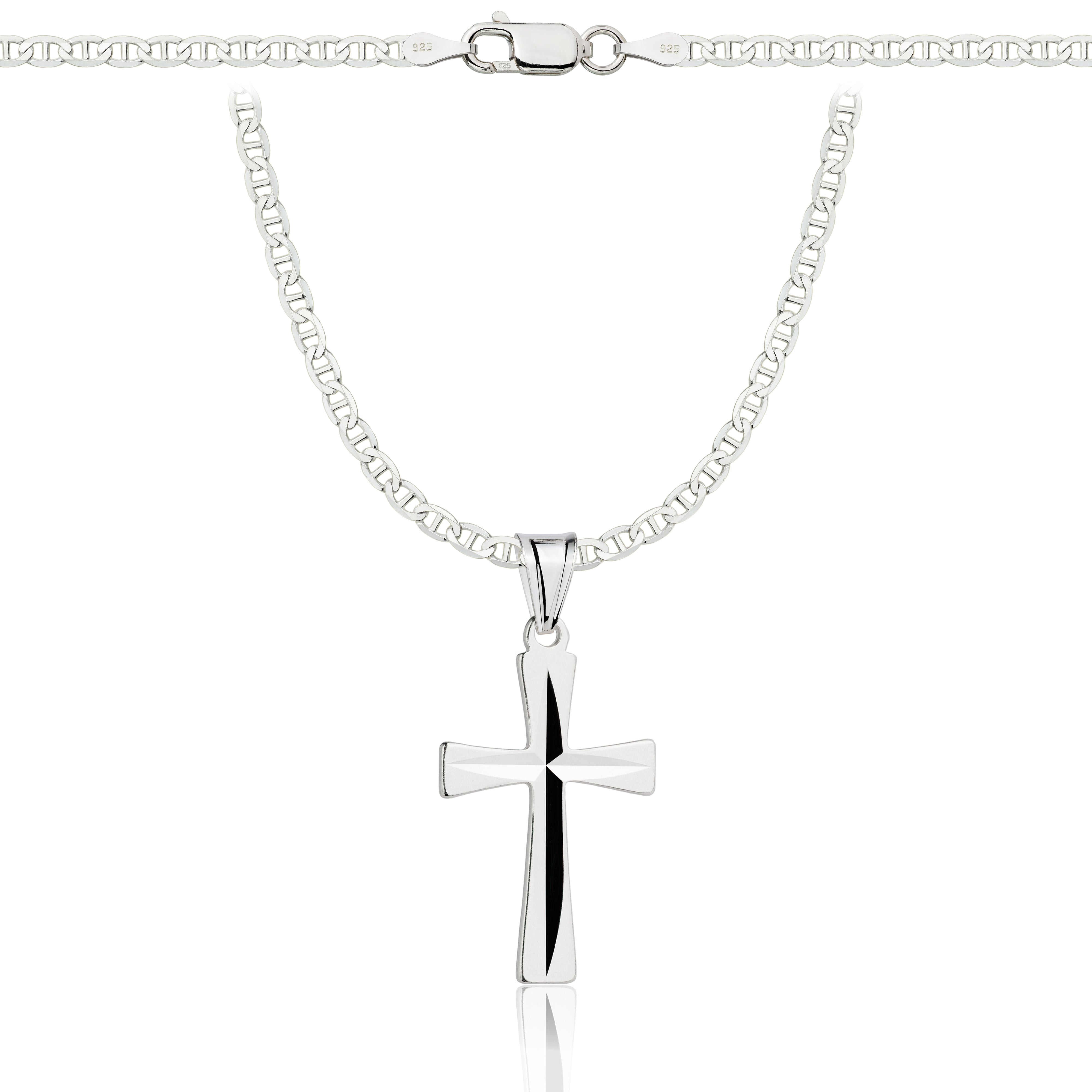 Łańcuszek srebrny z krzyżykiem gucci 2,6mm pr. 925