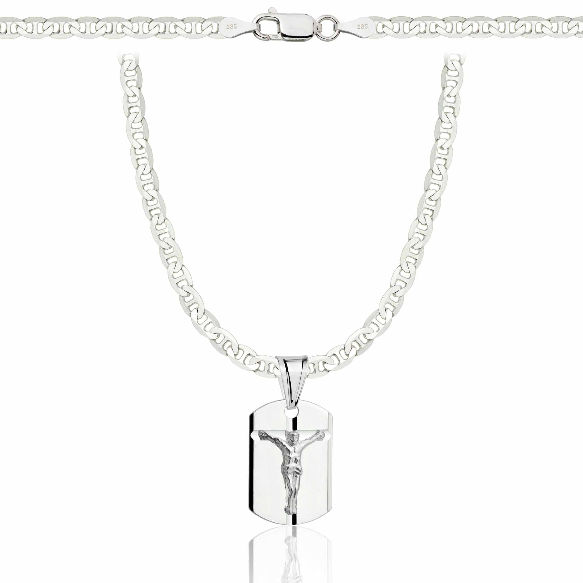 Łańcuszek srebrny z medalikiem gucci 3,5mm pr. 925