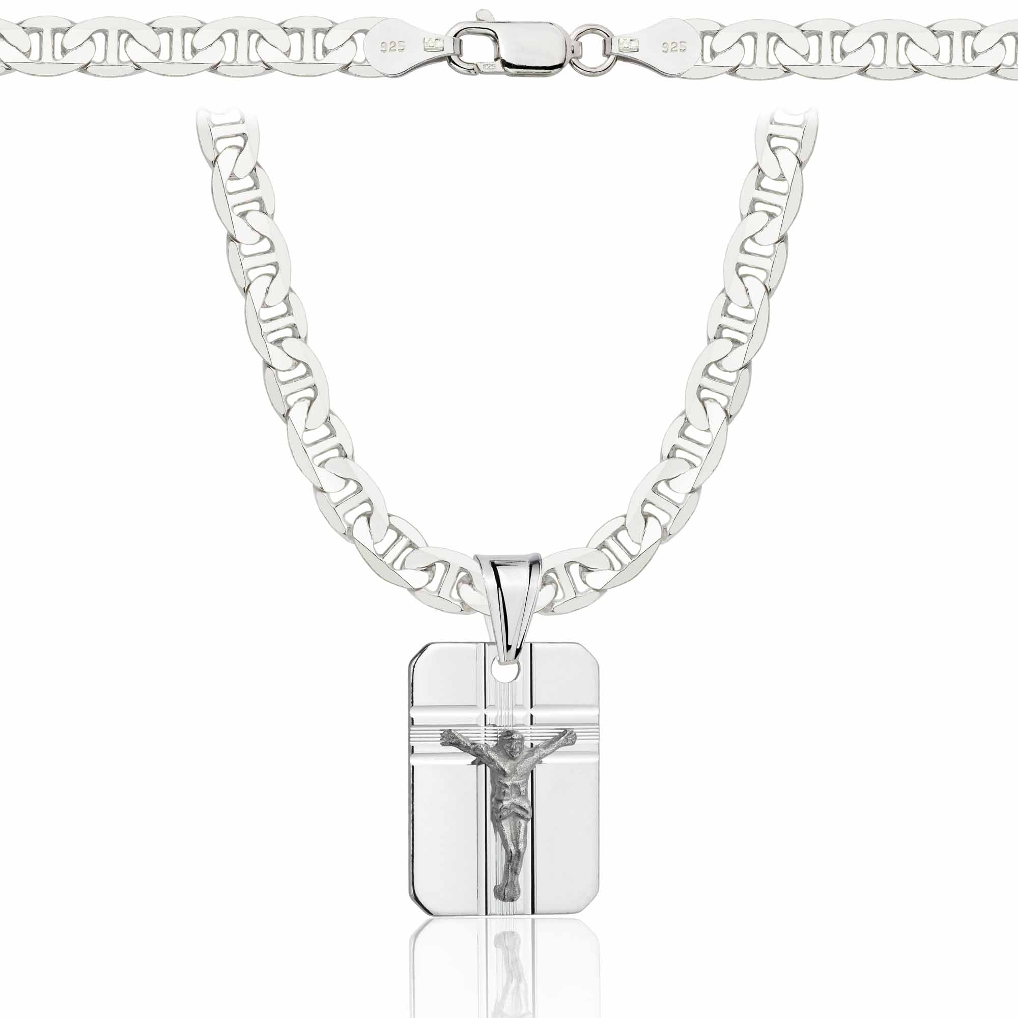 Łańcuszek srebrny z medalikiem gucci 5,5mm pr. 925