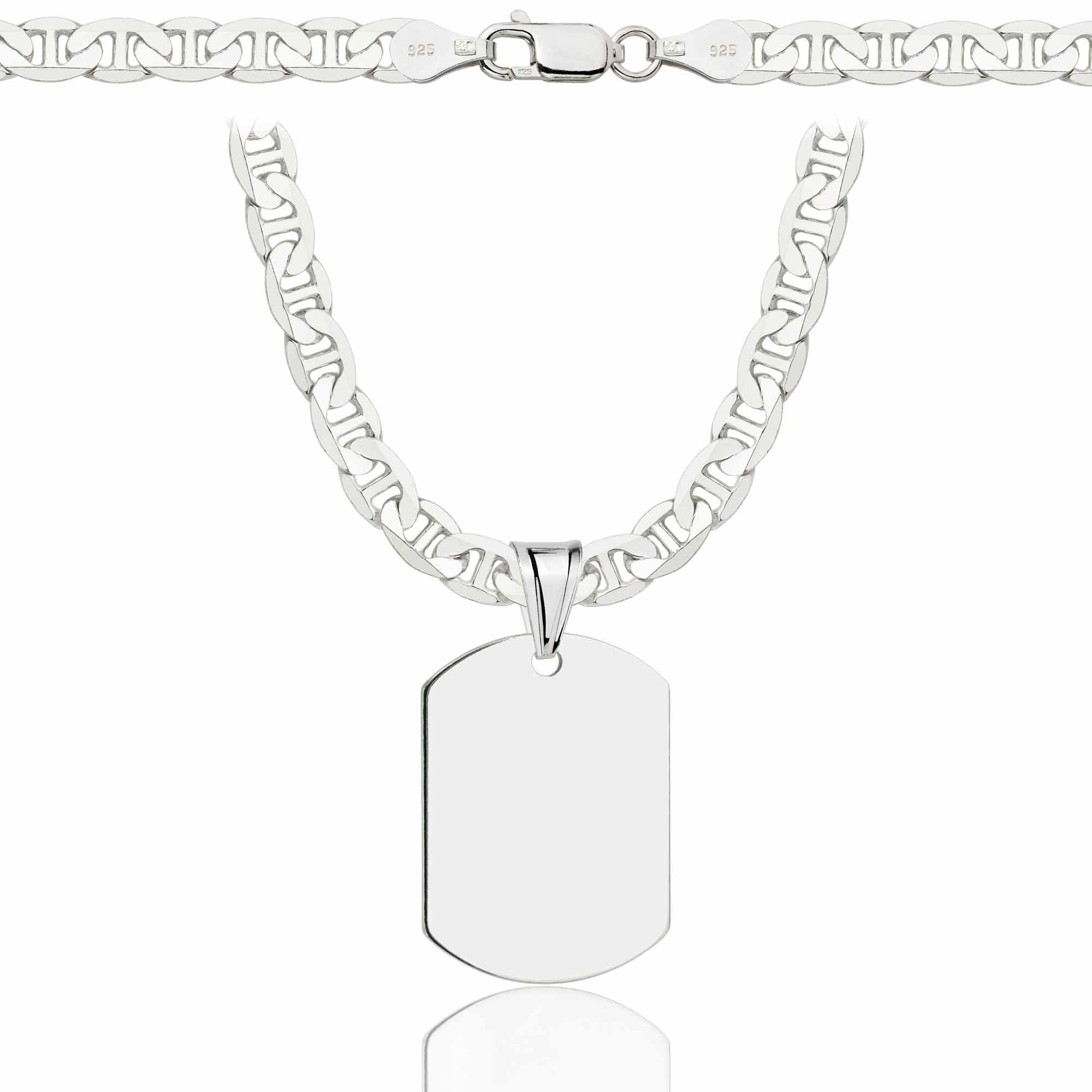 Łańcuszek srebrny z nieśmiertelnikiem gucci 5,5mm pr. 925