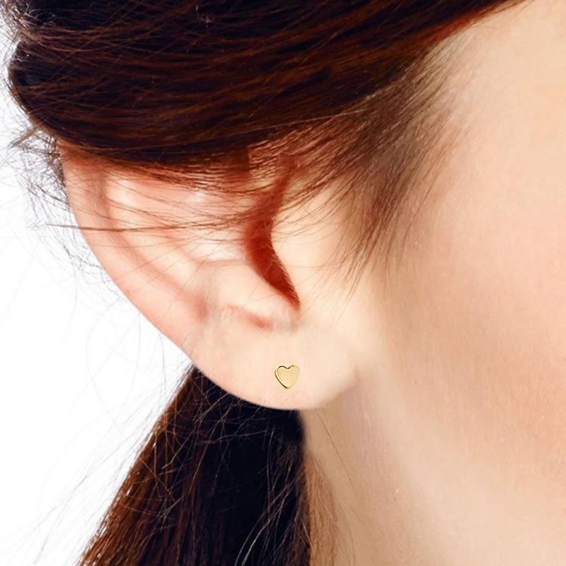 Pozłacane kolczyki serca
