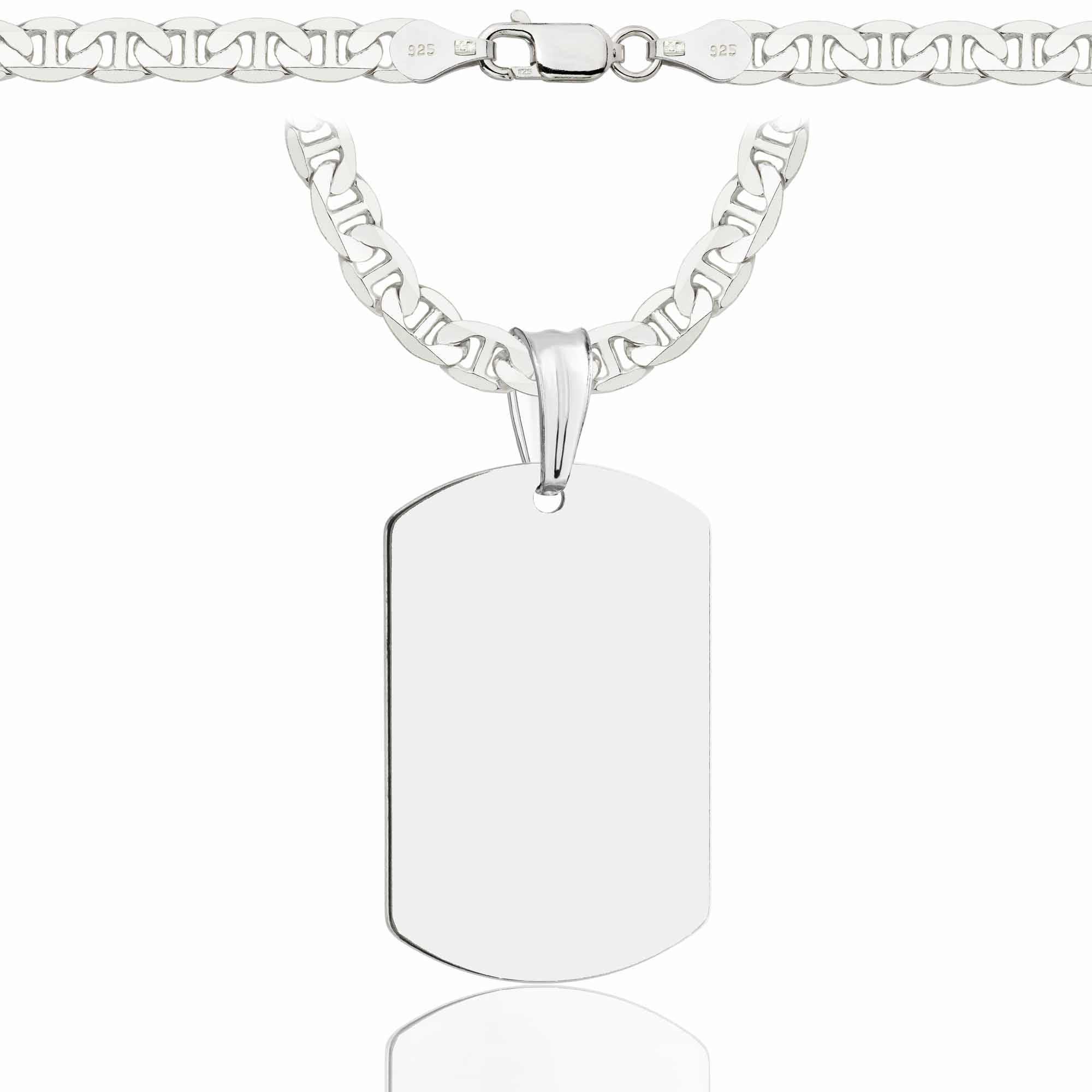 Łańcuszek srebrny z nieśmiertelnikiem gucci 5,5mm pr. 925