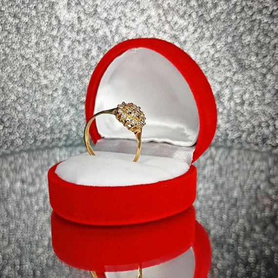 Złoty pierścionek z cyrkoniami 333