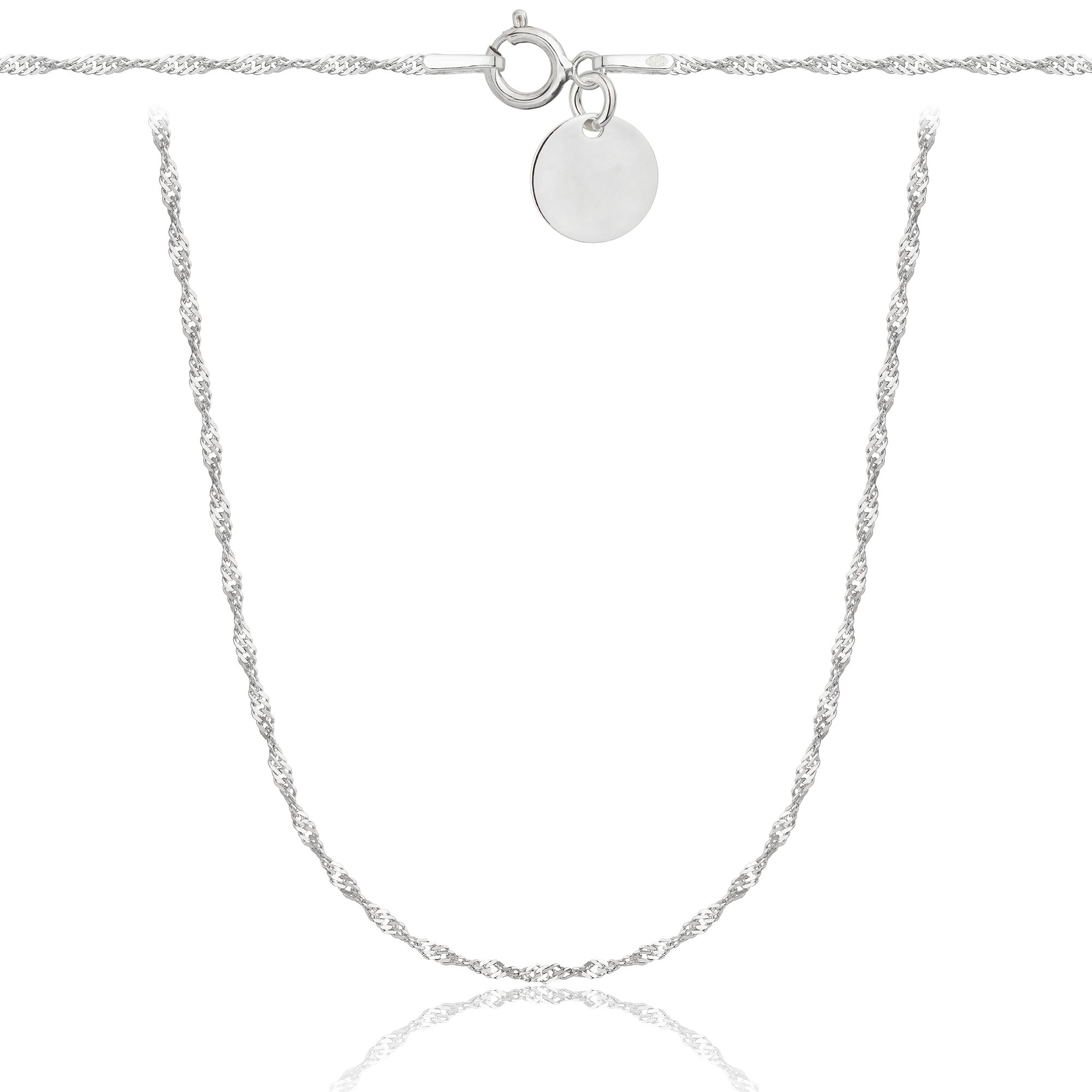 Łańcuszek srebrny singapur 1,6mm pr. 925