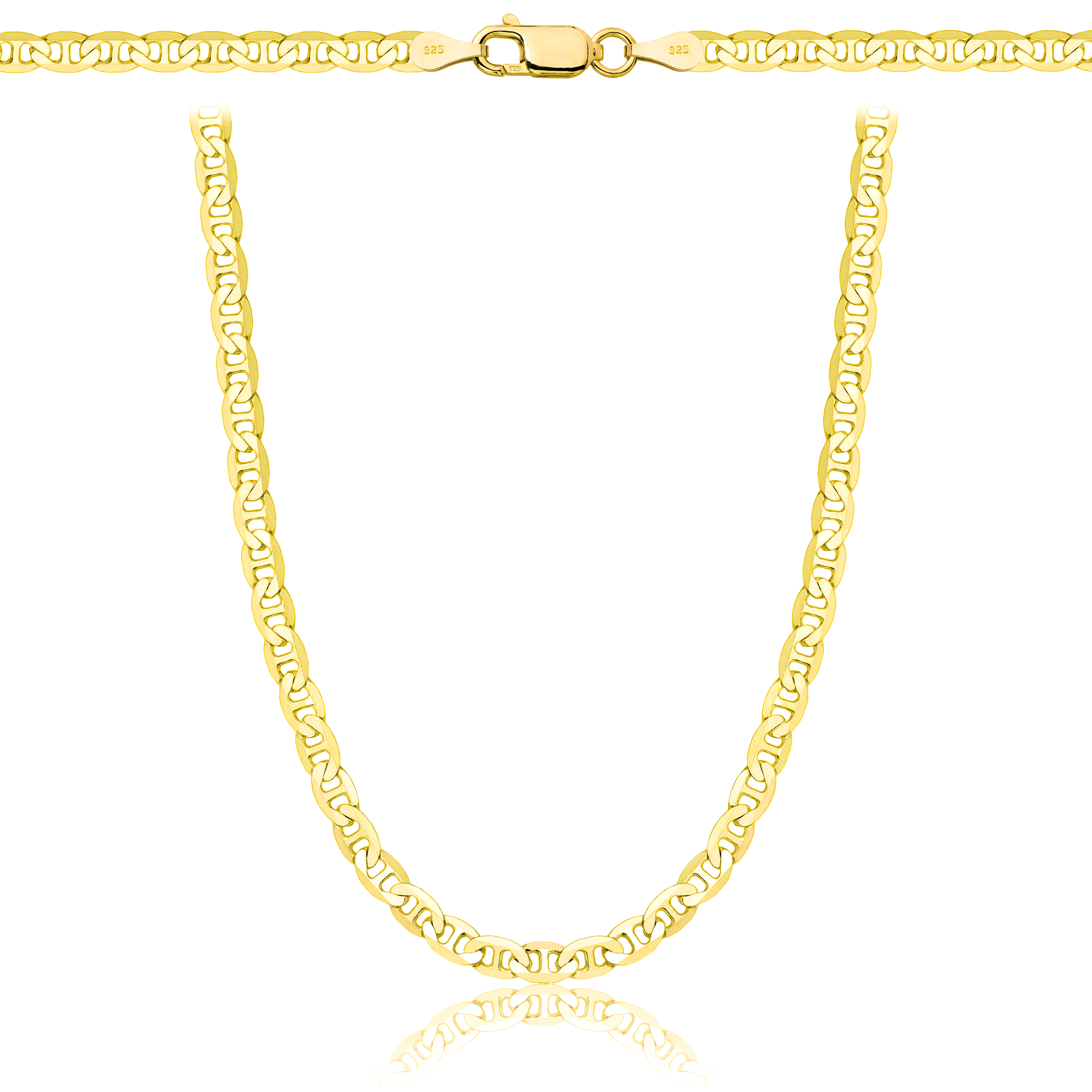 Łańcuszek pozłacany srebrny gucci 3,5 mm pr. 925