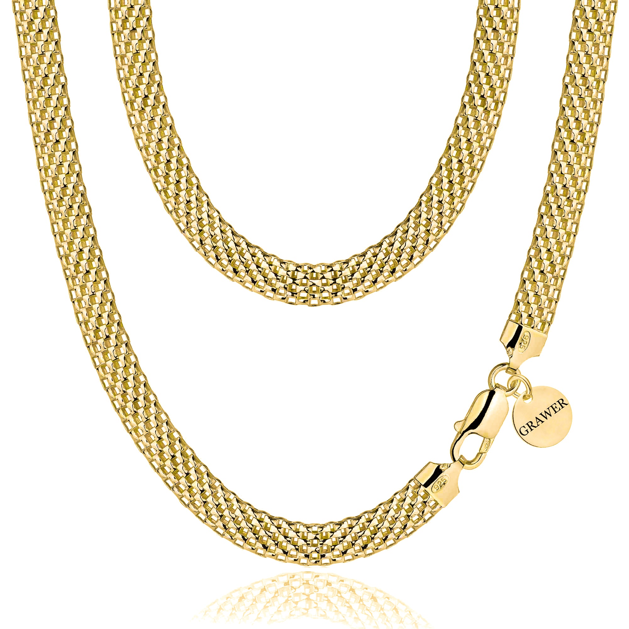 Łańcuszek pozłacany srebrny tub 6mm pr. 925 585