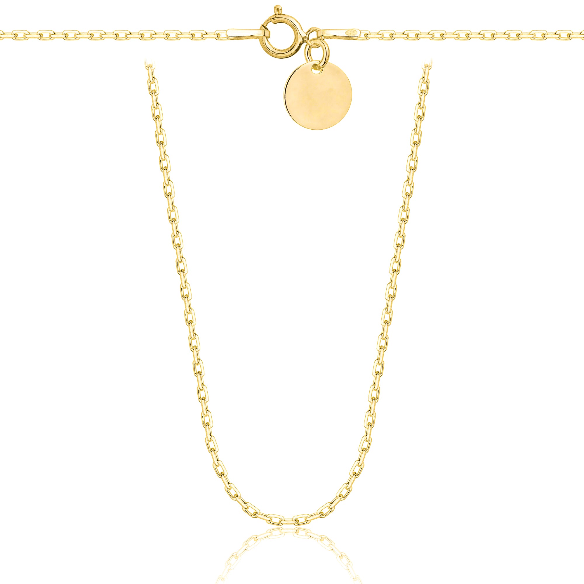 Łańcuszek pozłacany srebrny ankier 1,6mm pr. 925 585