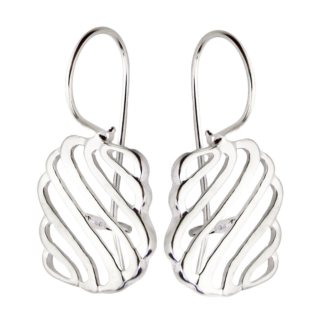 Kolczyki pofalowane w paski