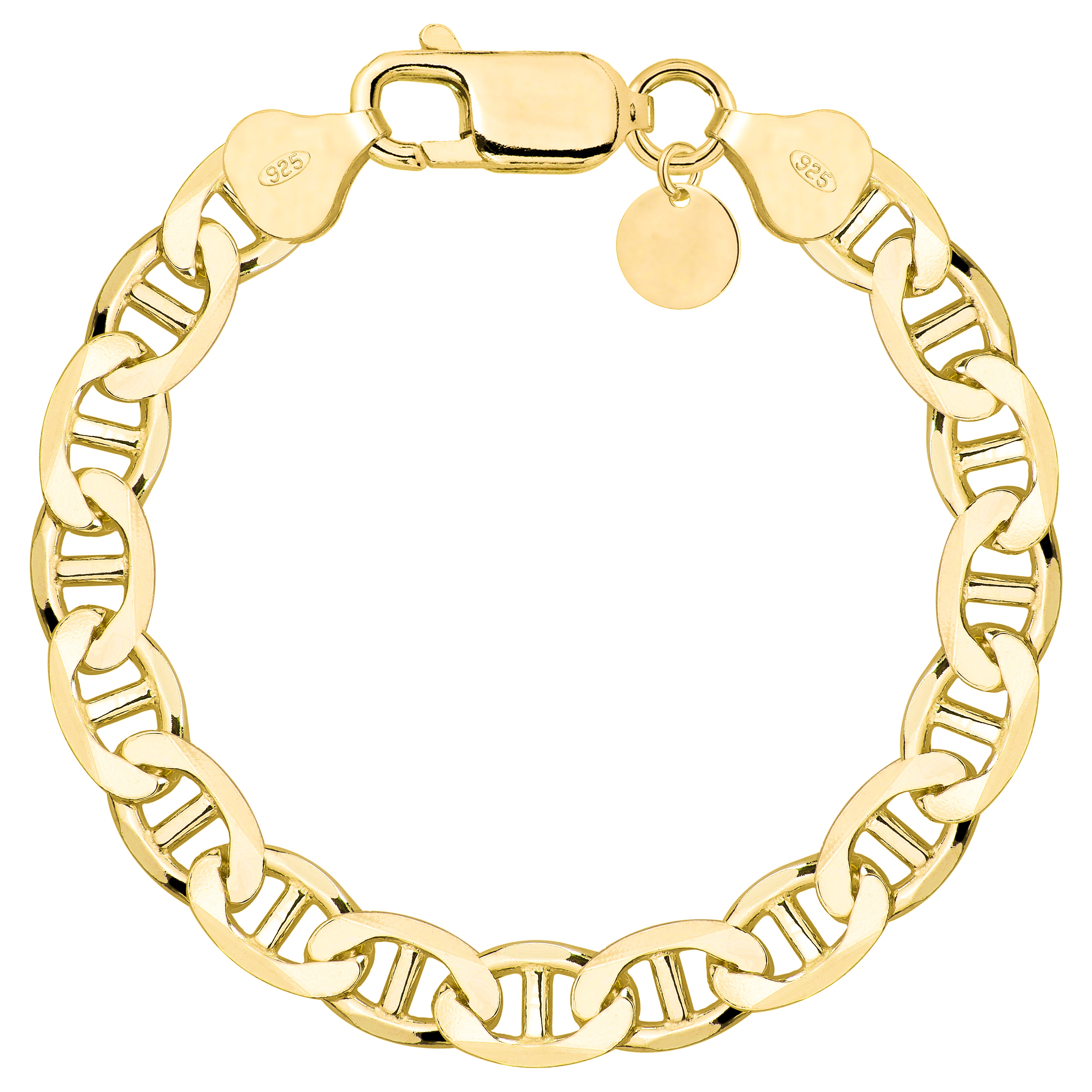 Bransoletka pozłacana srebrna gucci 10mm pr. 925