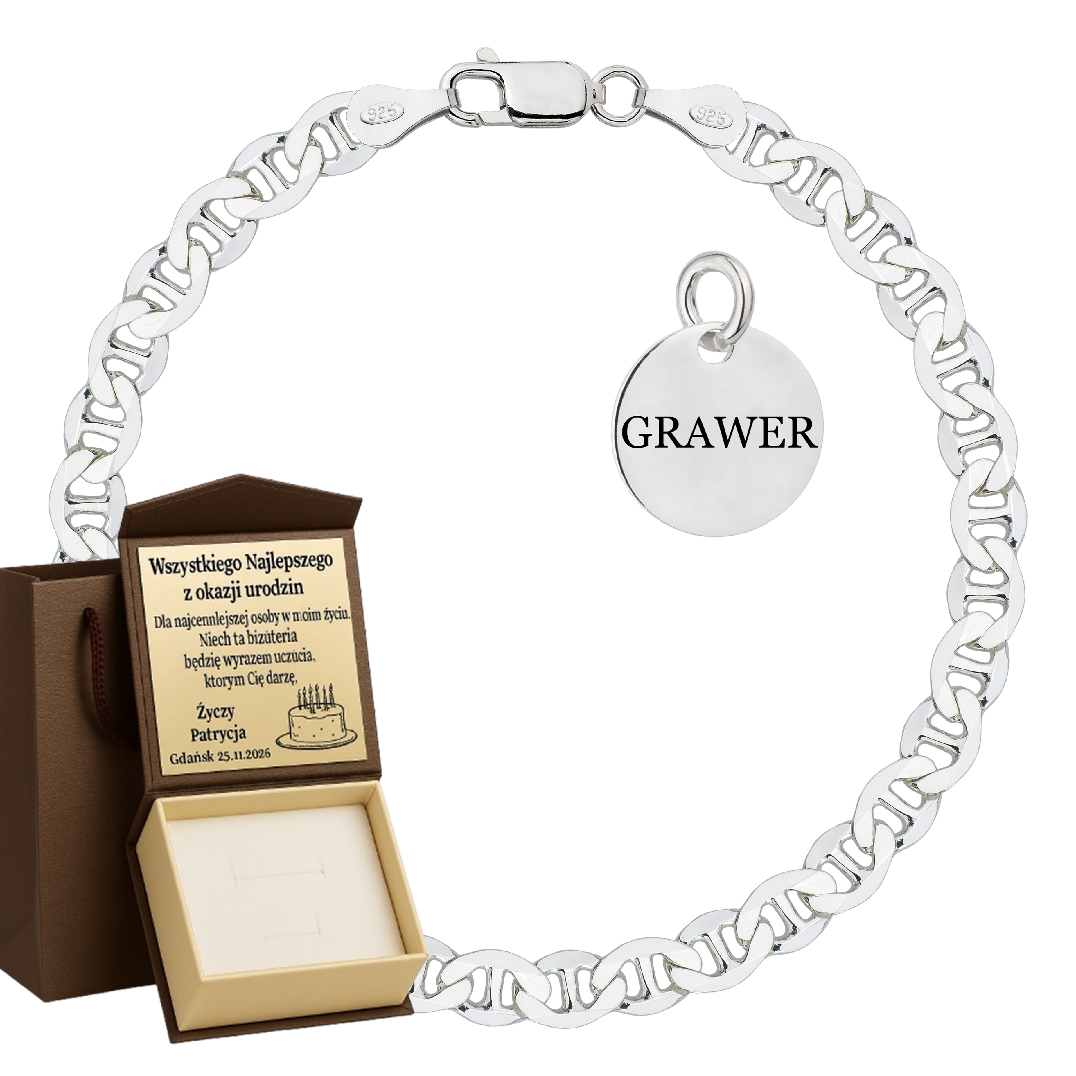 Bransoletka srebrna gucci 5,5mm pr. 925