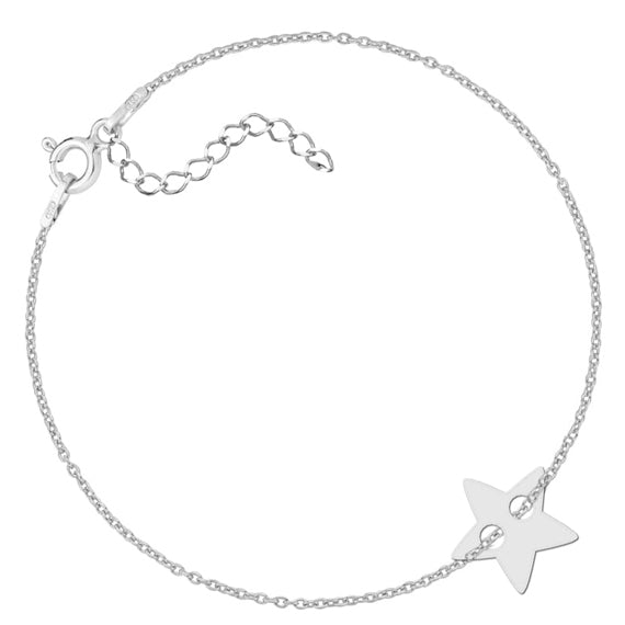 Srebrna bransoletka celebrytka gwiazdka