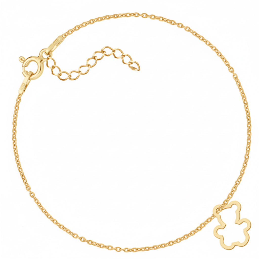 Srebrna bransoletka celebrytka miś