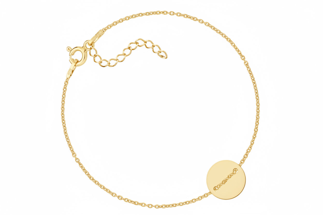 Srebrna bransoletka celebrytka z blaszką