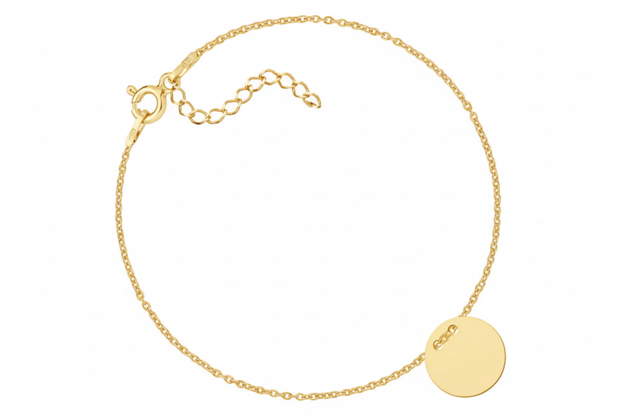 Srebrna bransoletka celebrytka z monetką