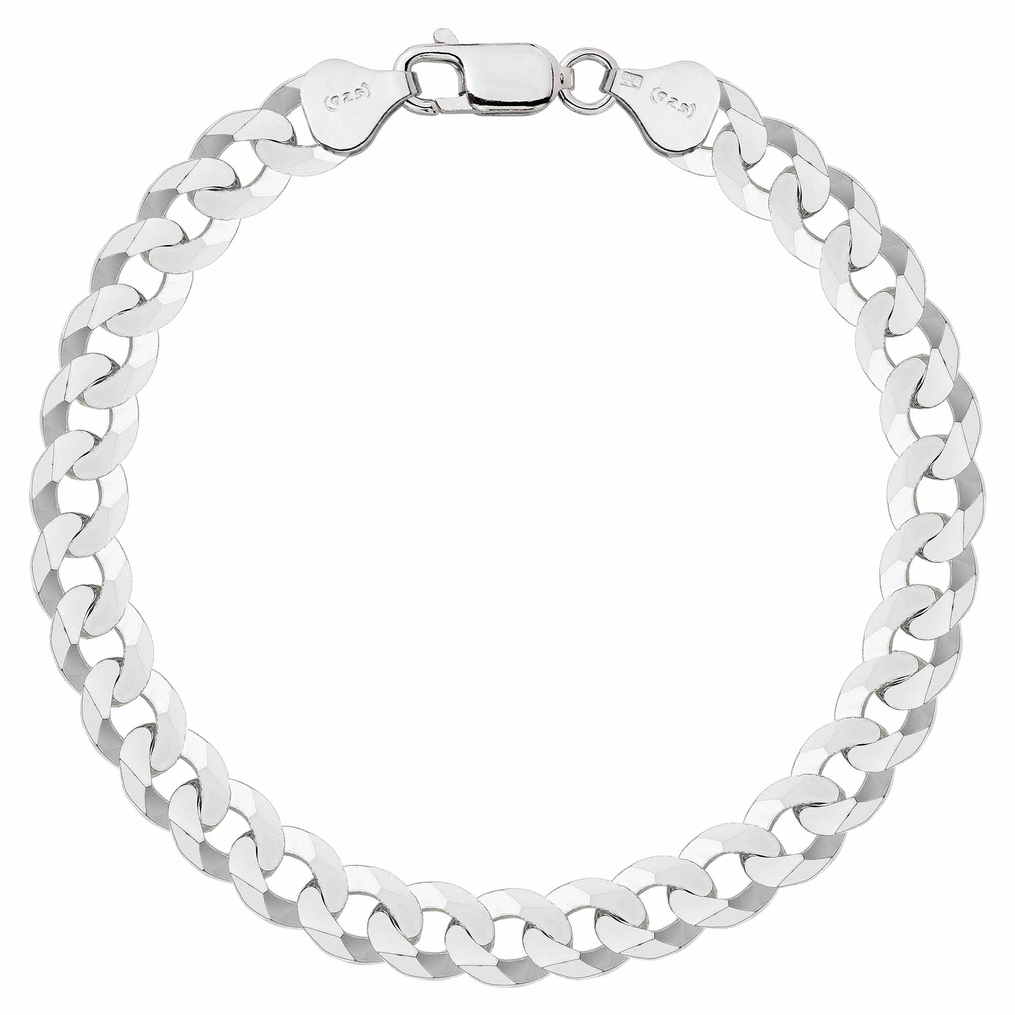 Bransoletka srebrna pancerka 7,5mm pr. 925