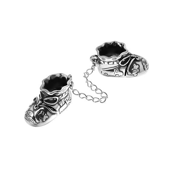 Pamiątkowe buciki dziecięce srebrne