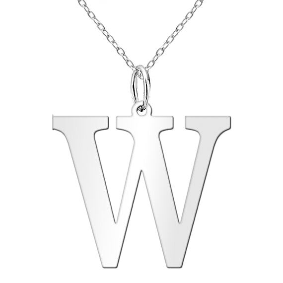 Naszyjnik celebrytka z dużą literą W