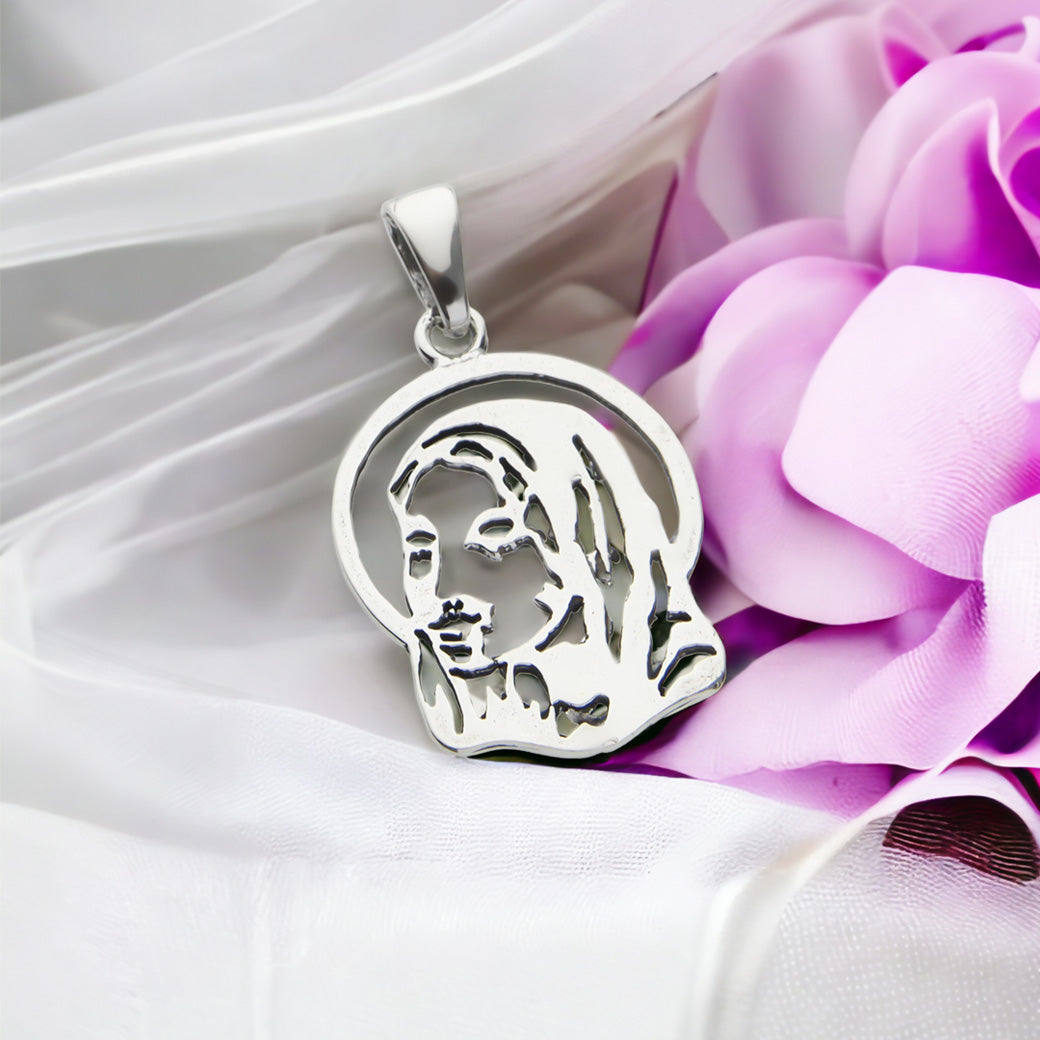 Wisiorek/medalik ażurowy Matka Boska